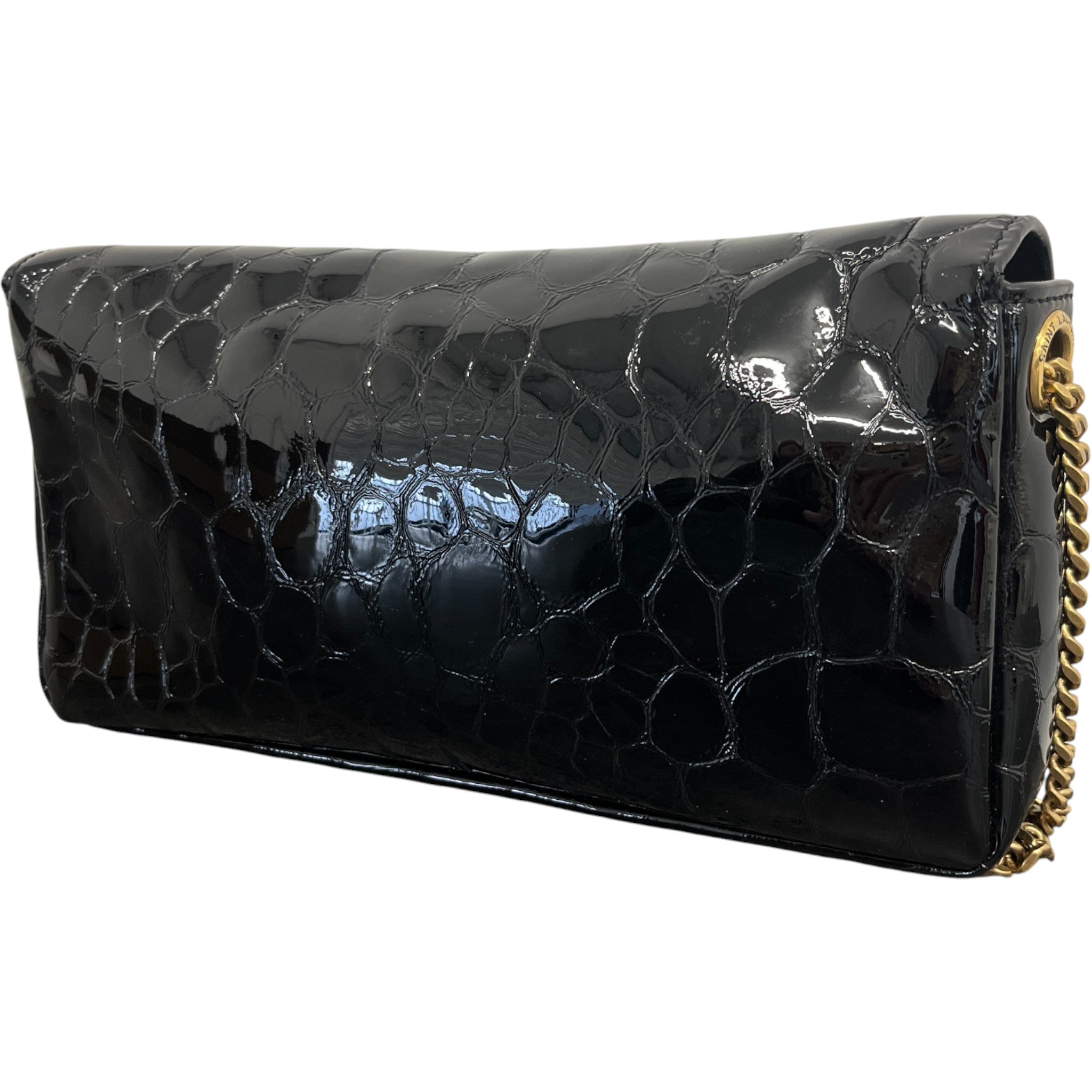 Women's Kate Medium Tassel Croc Bag Black