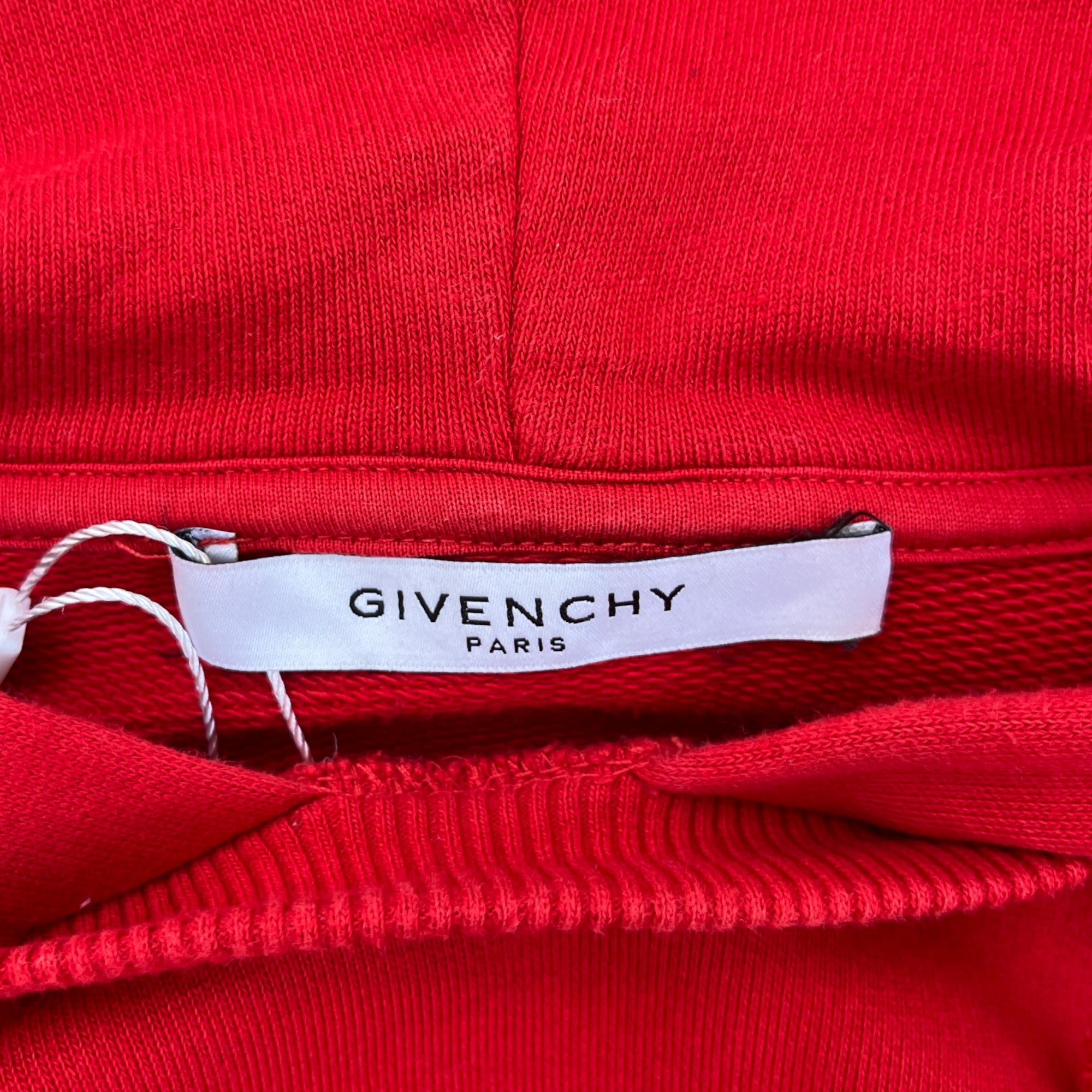 Men's Embroidered Logo Print Jumper Red Size XXL