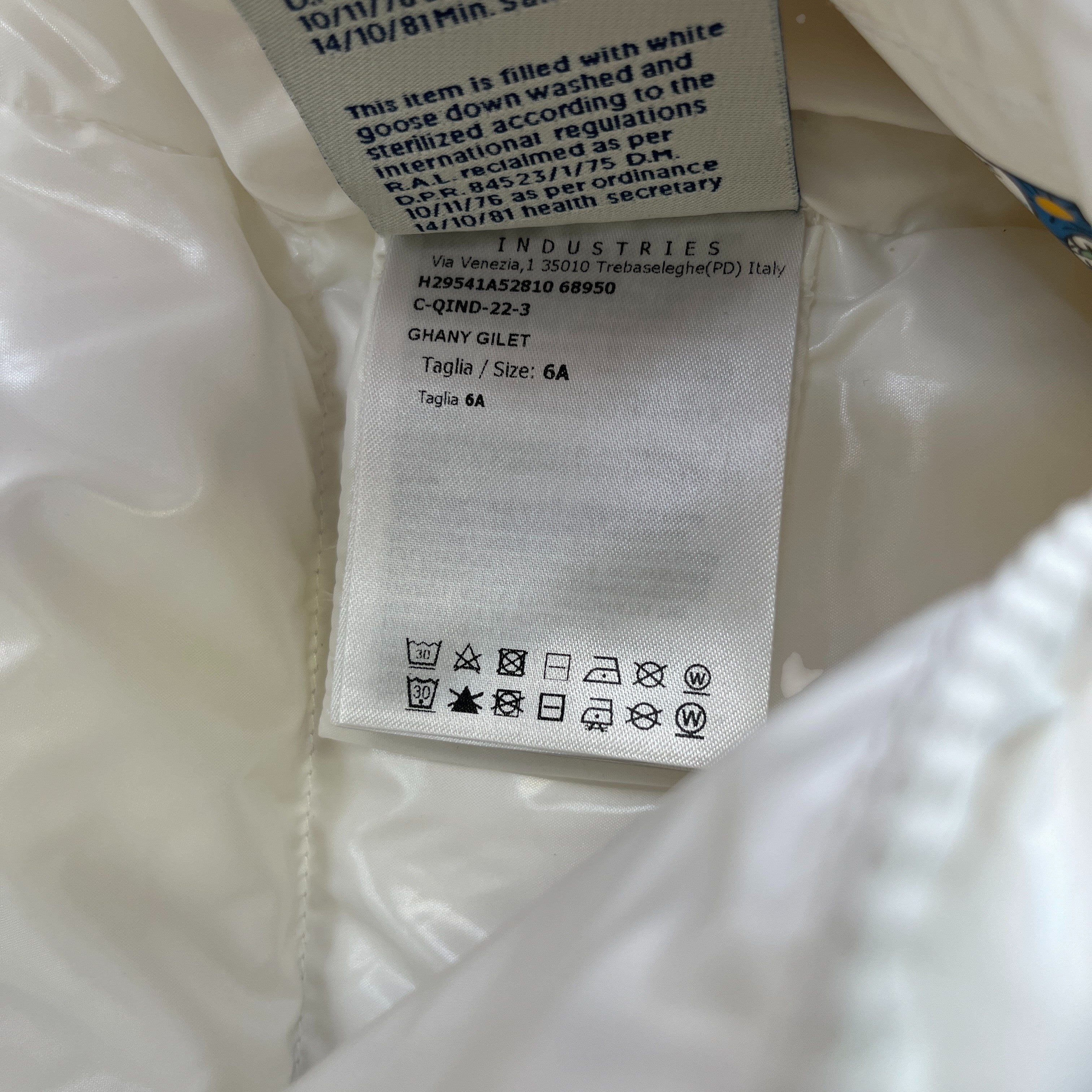 Women's Ghany Girls Age 6 Gilet White Size XXS