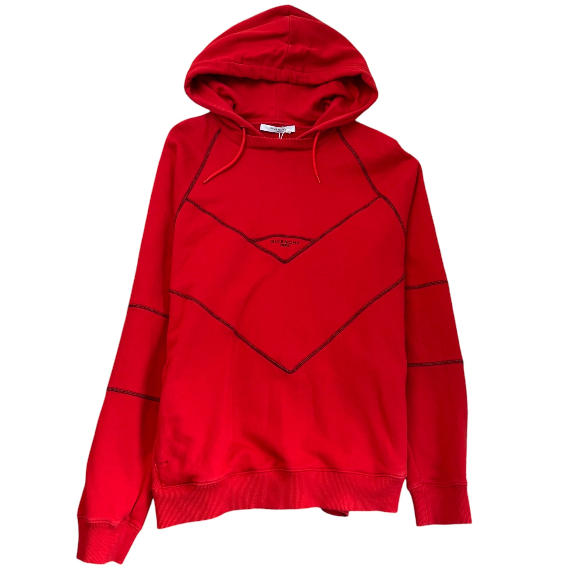 Men's Embroidered Logo Print Jumper Red Size XXL