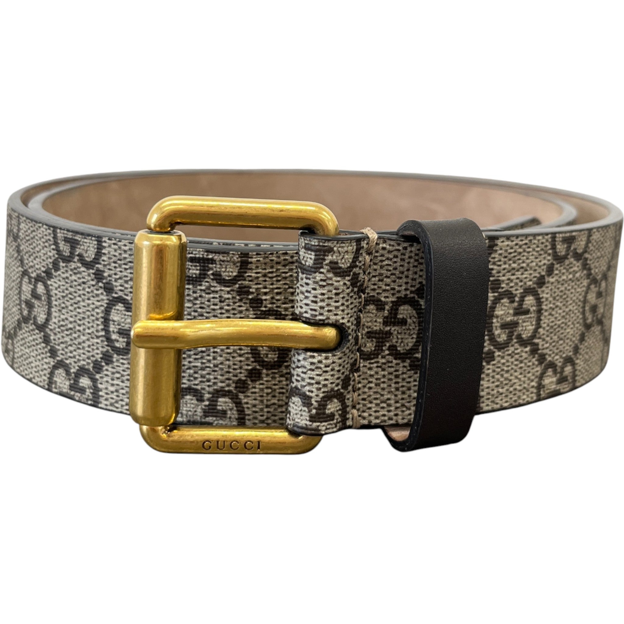 Men's Gg Supreme Belt Beige Size Waist 28"