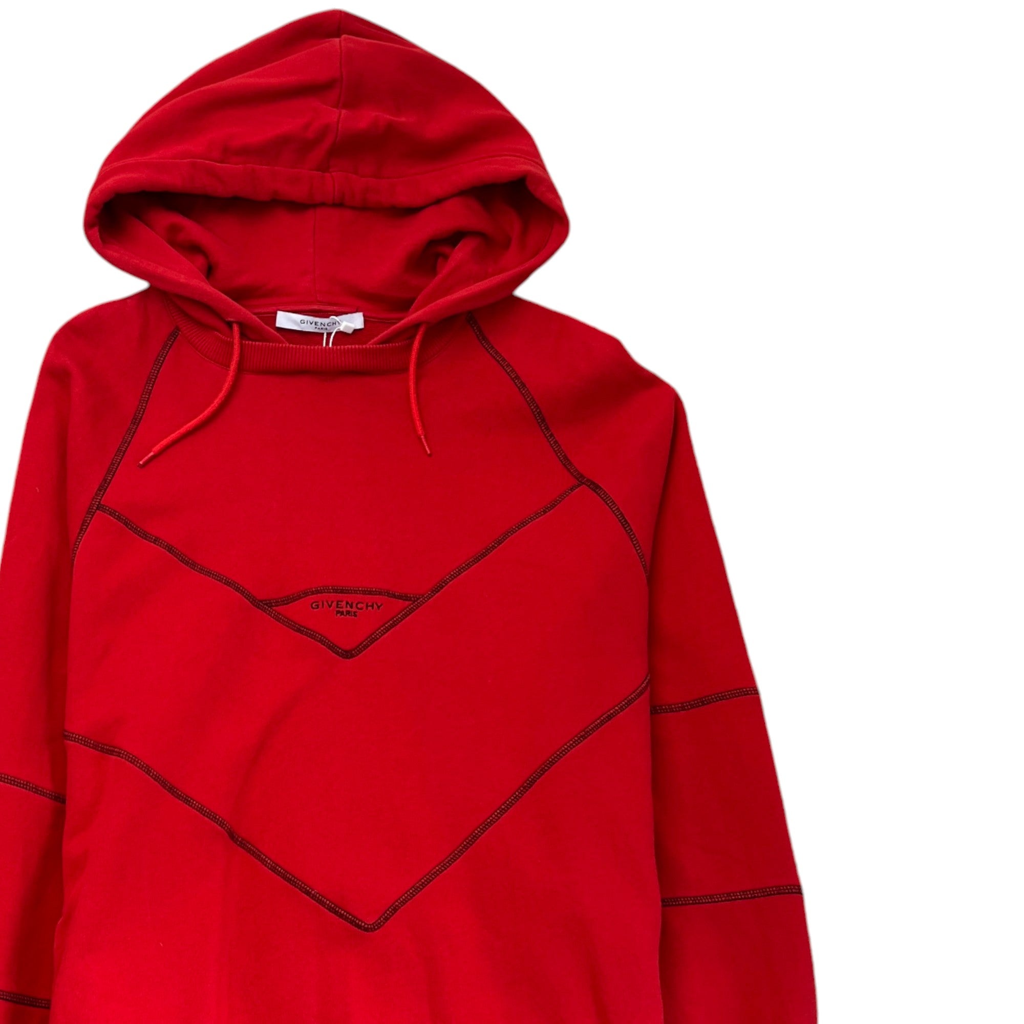 Men's Embroidered Logo Print Jumper Red Size XXL