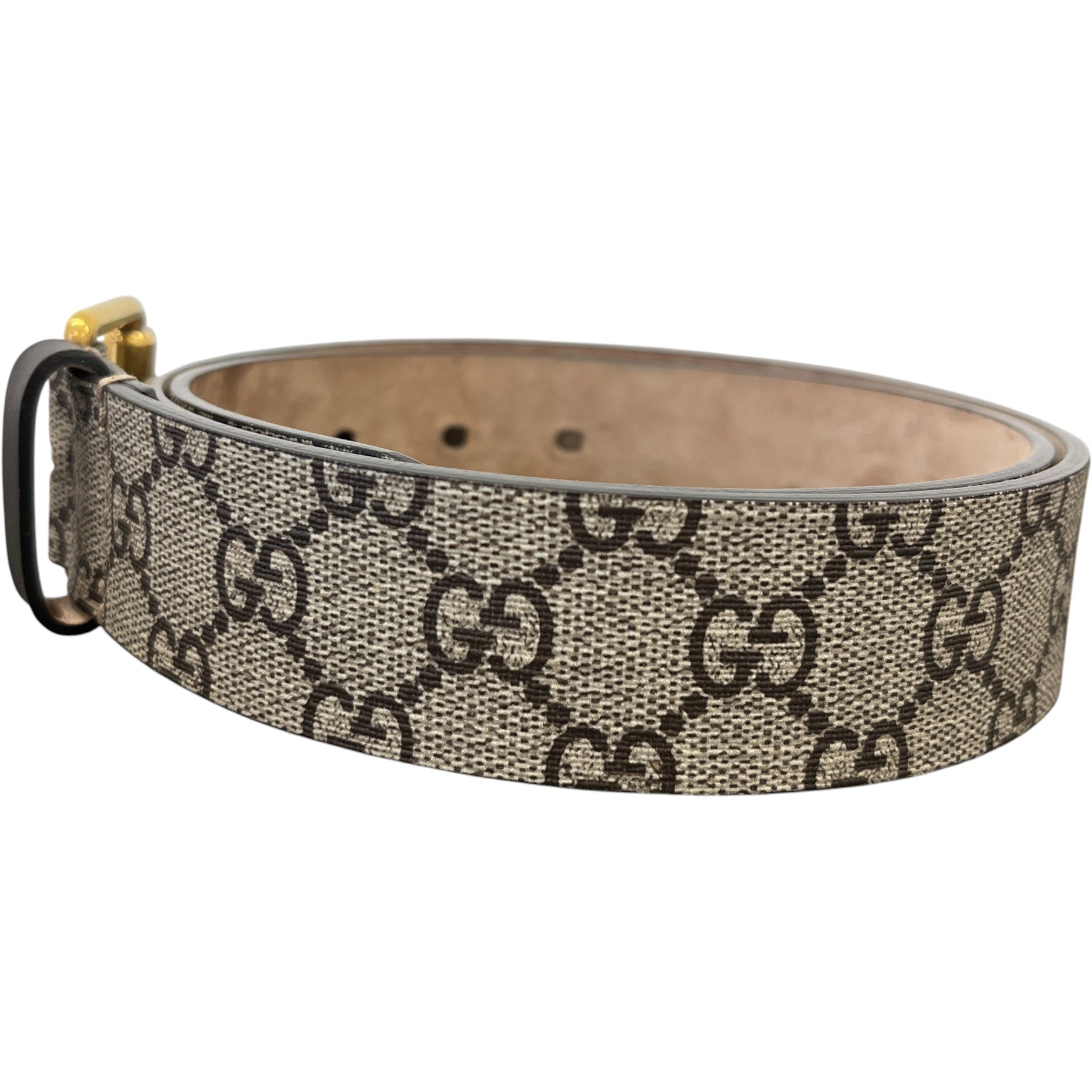 Men's Gg Supreme Belt Beige Size Waist 28"