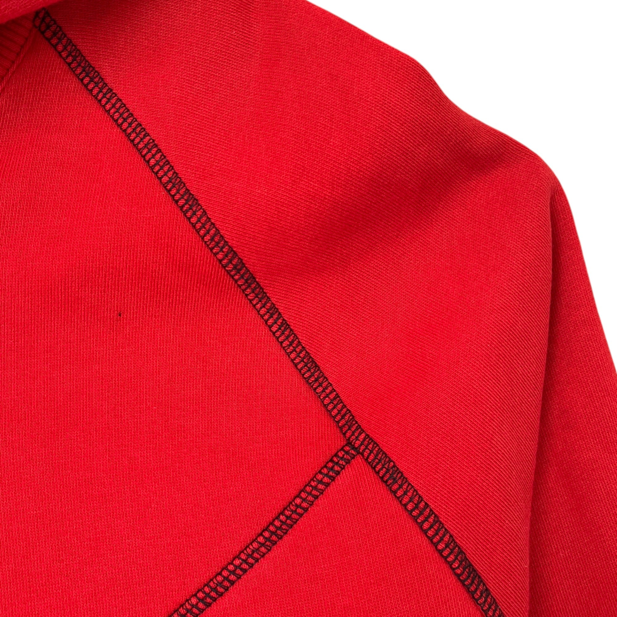 Men's Embroidered Logo Print Jumper Red Size XXL