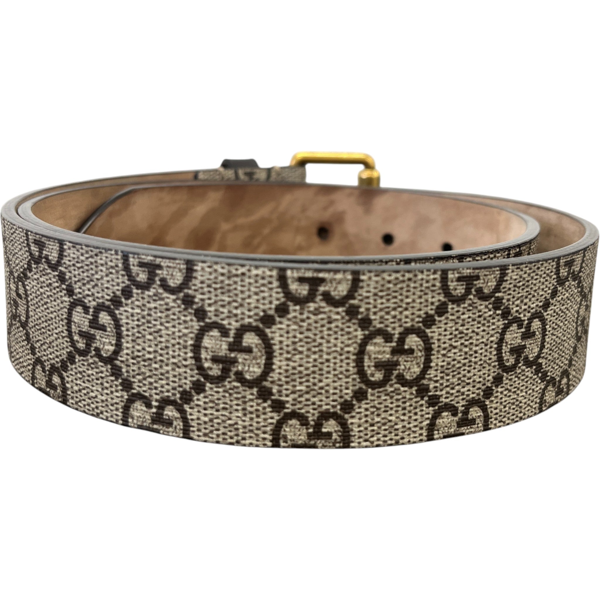 Men's Gg Supreme Belt Beige Size Waist 28"