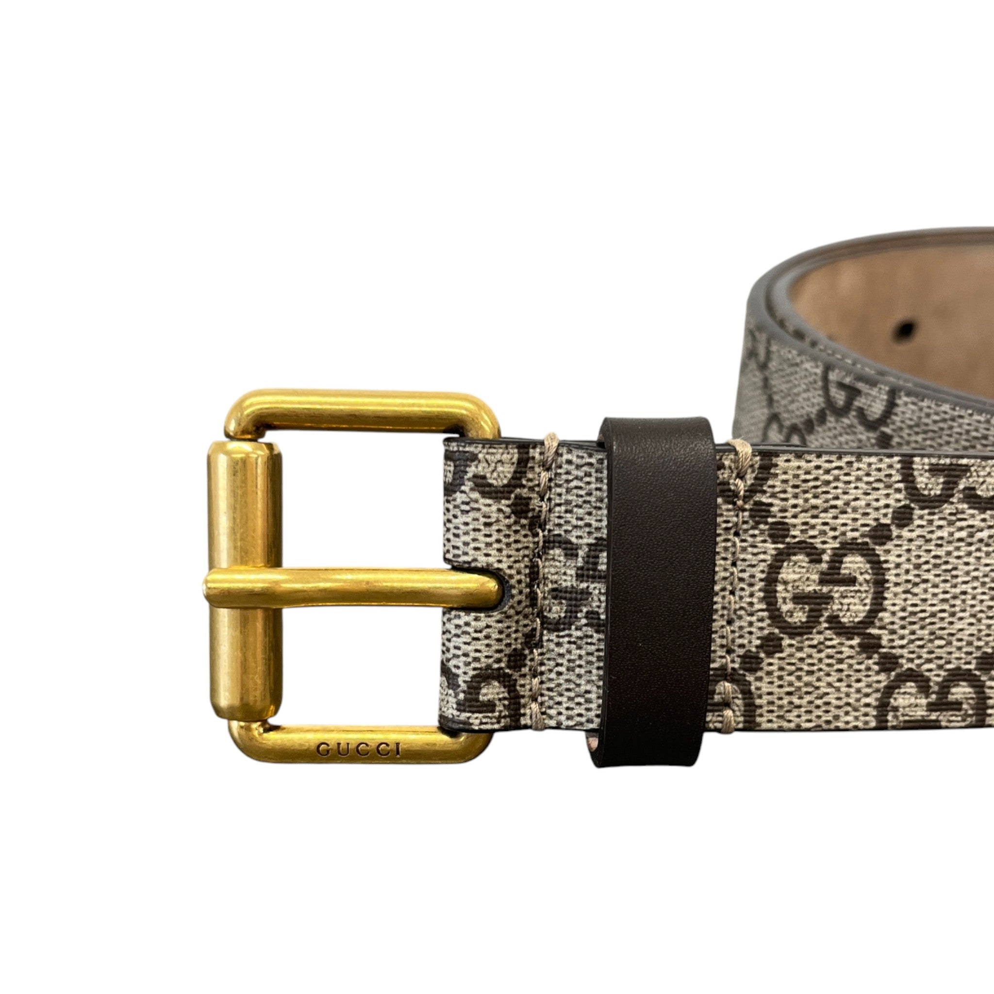 Men's Gg Supreme Belt Beige Size Waist 28"