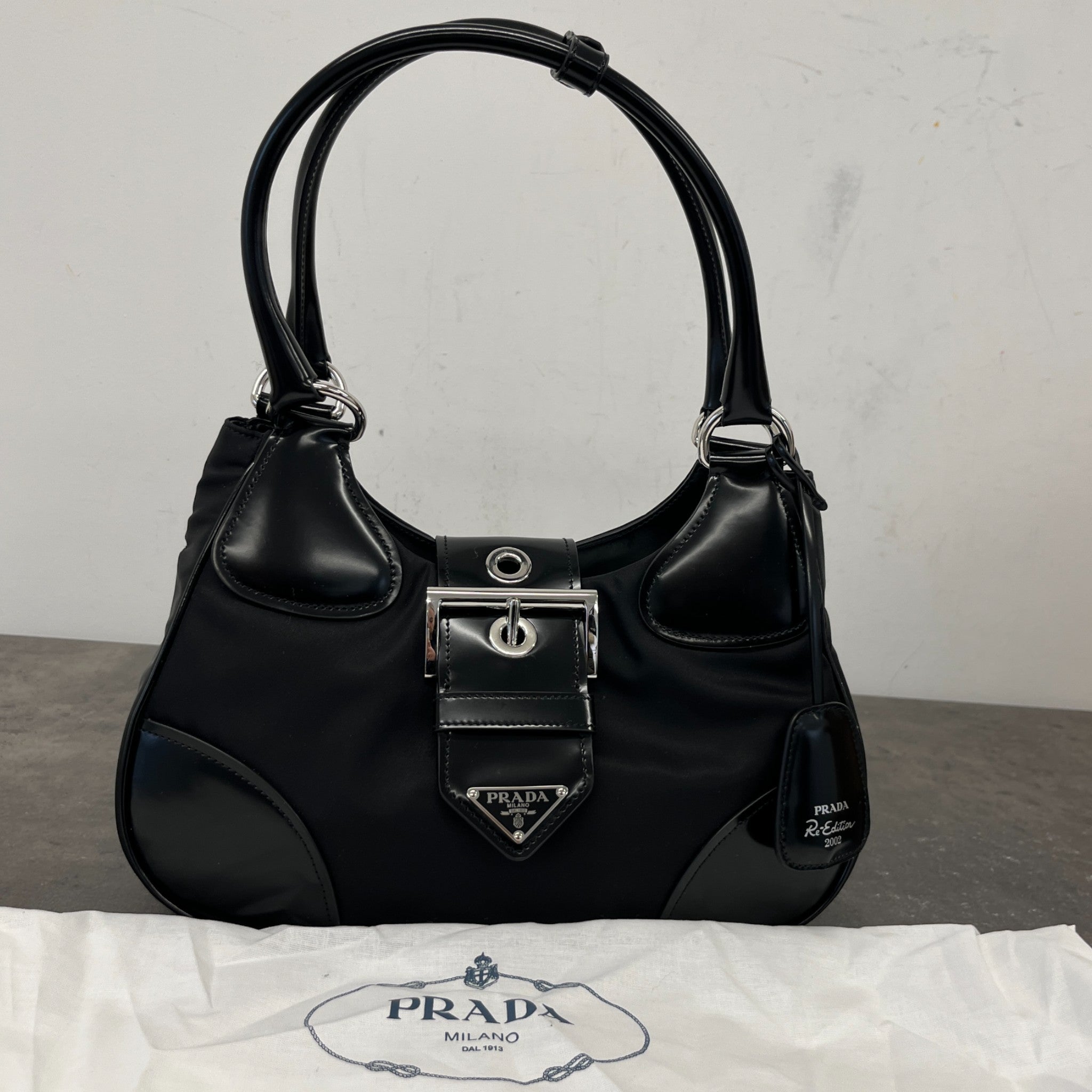 Women's Moon Re-Nylon Handbag Black