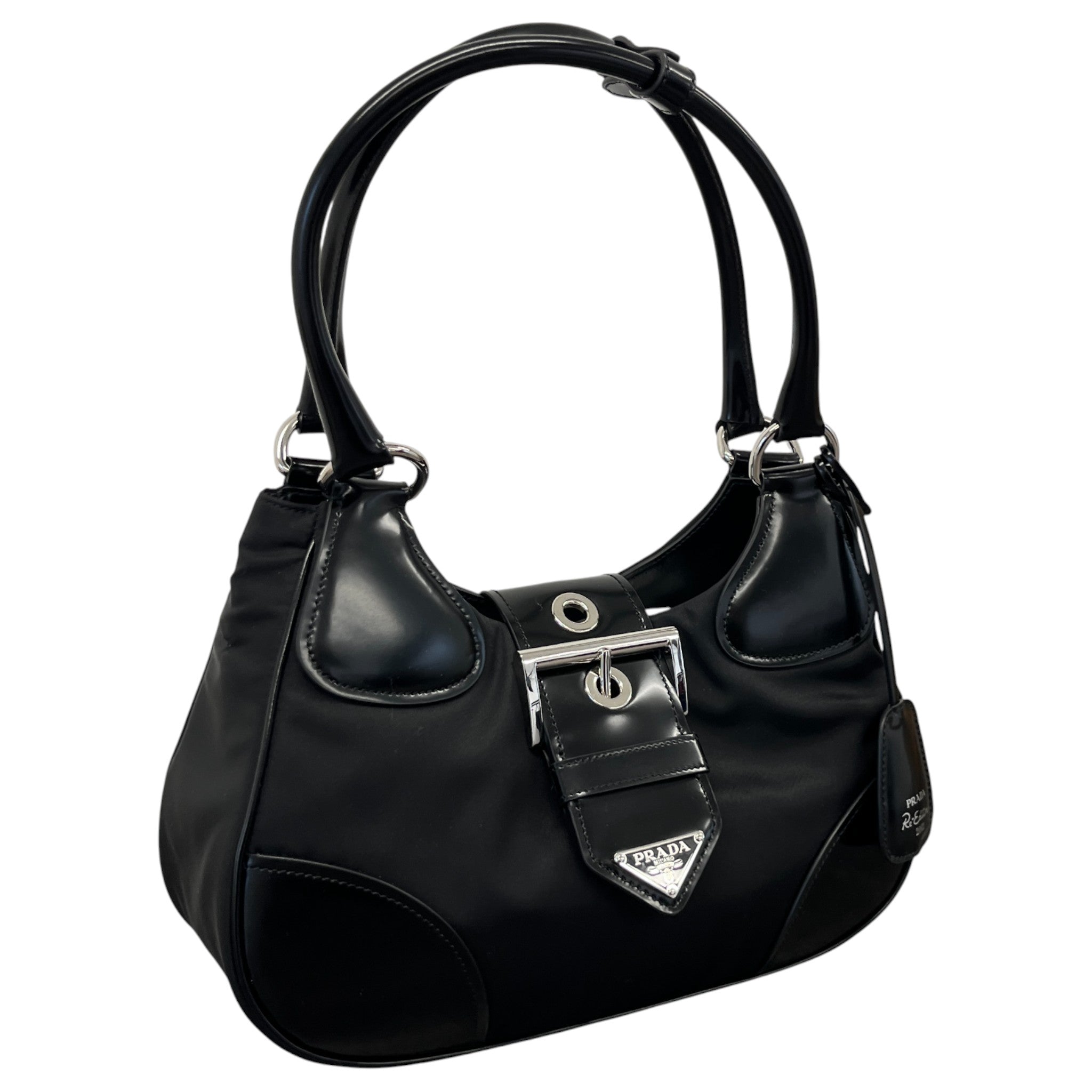 Women's Moon Re-Nylon Handbag Black