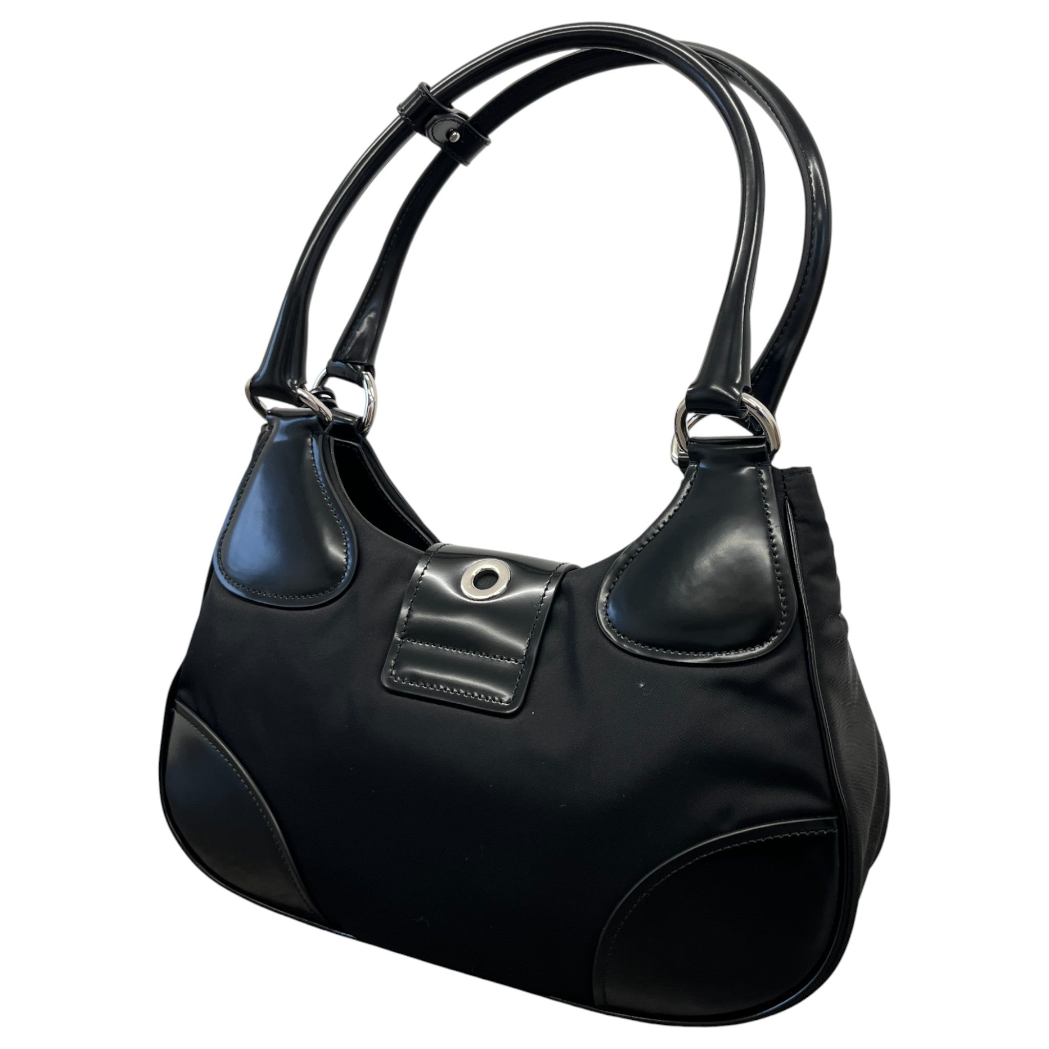 Women's Moon Re-Nylon Handbag Black