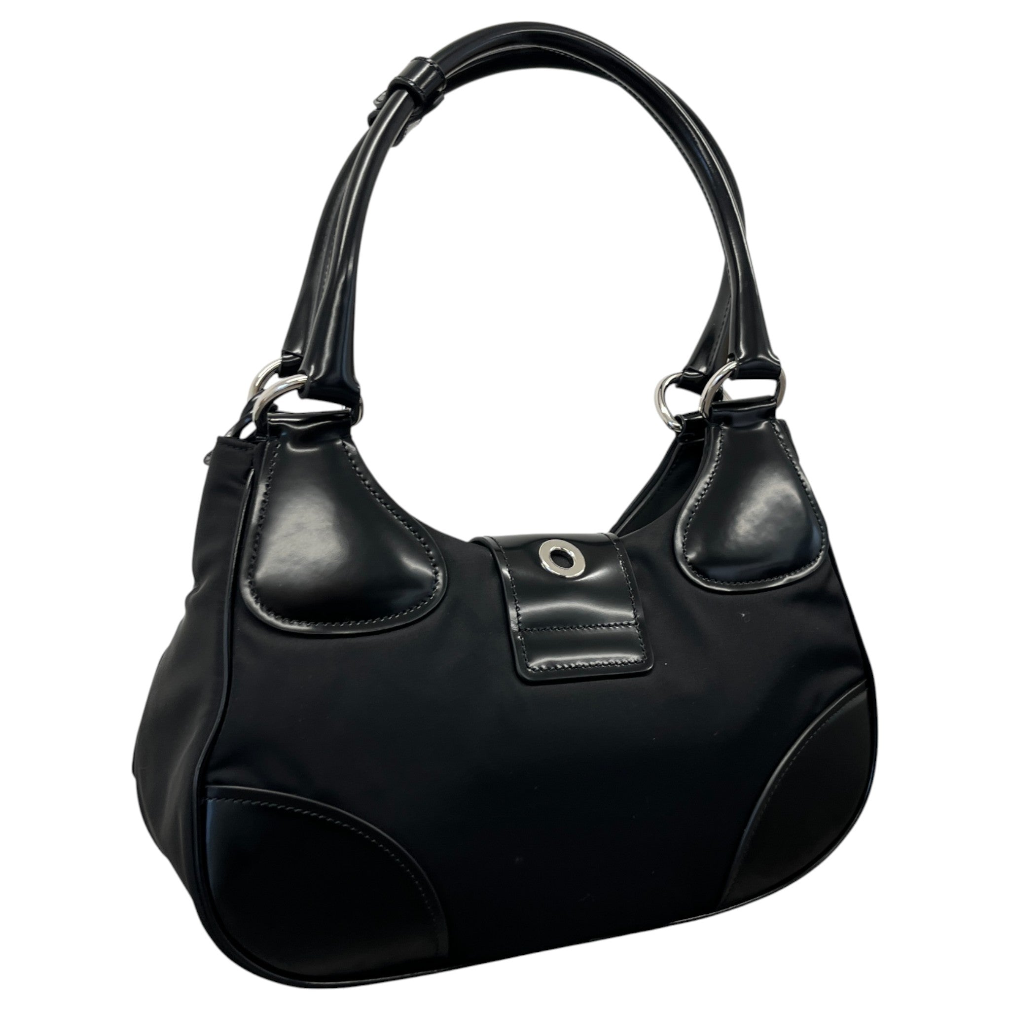 Women's Moon Re-Nylon Handbag Black