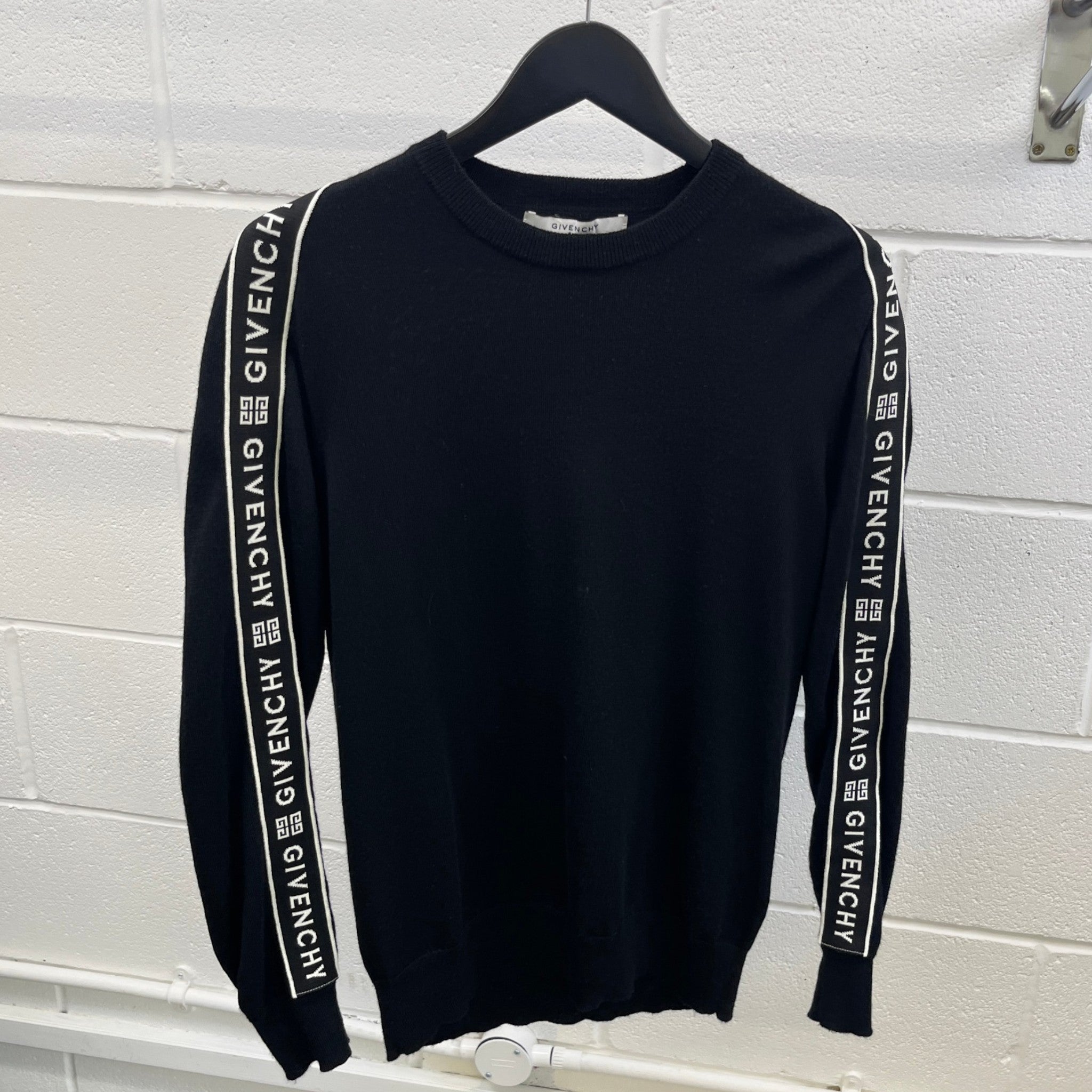 Men's Tape Logo Jumper Black Size M