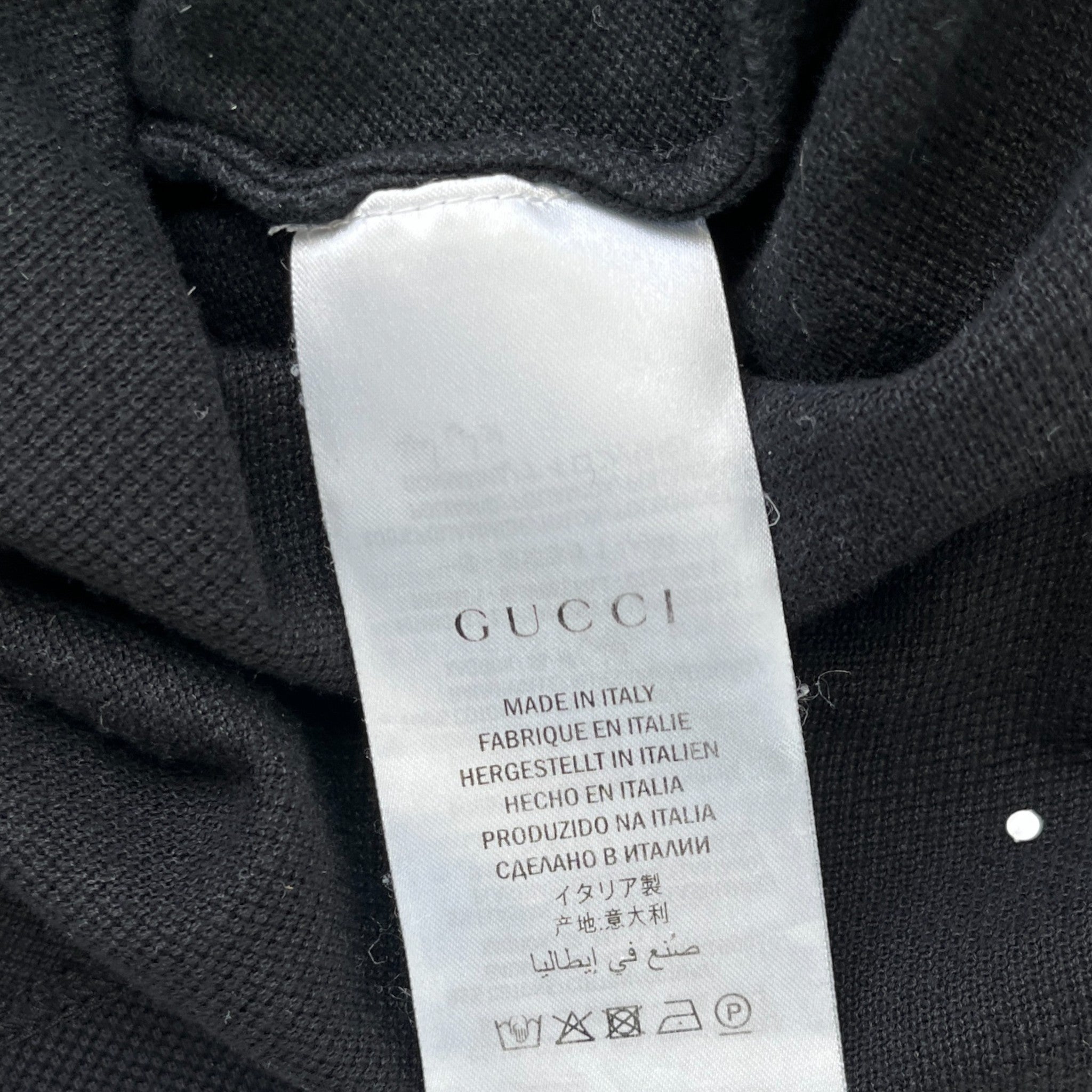 Men's Web Tape Logo Polo Shirt Black Size XS