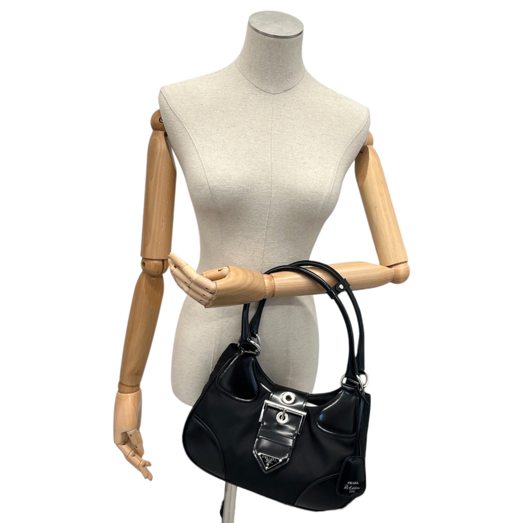 Women's Moon Re-Nylon Handbag Black