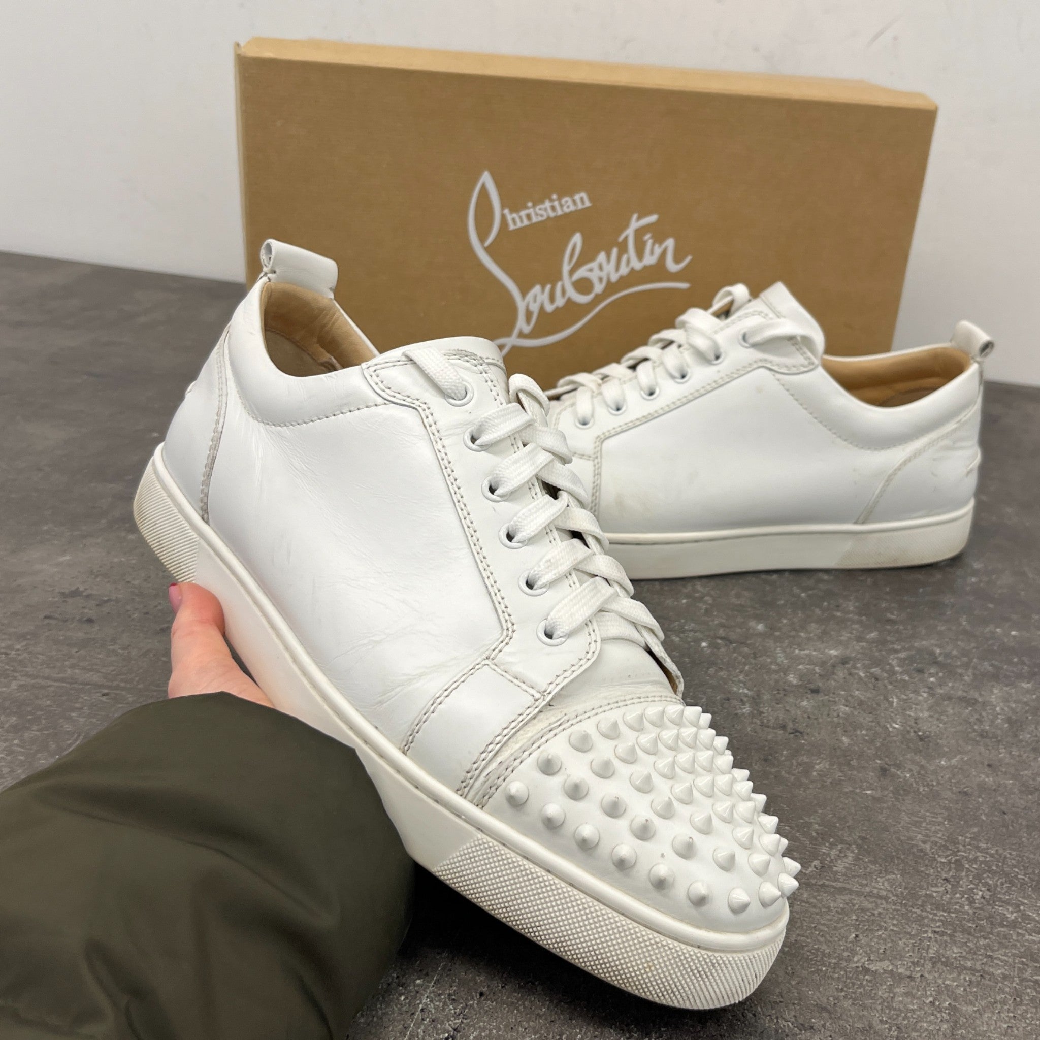 Men's Junior Spikes Low Trainers White Size EU 45 / UK 11