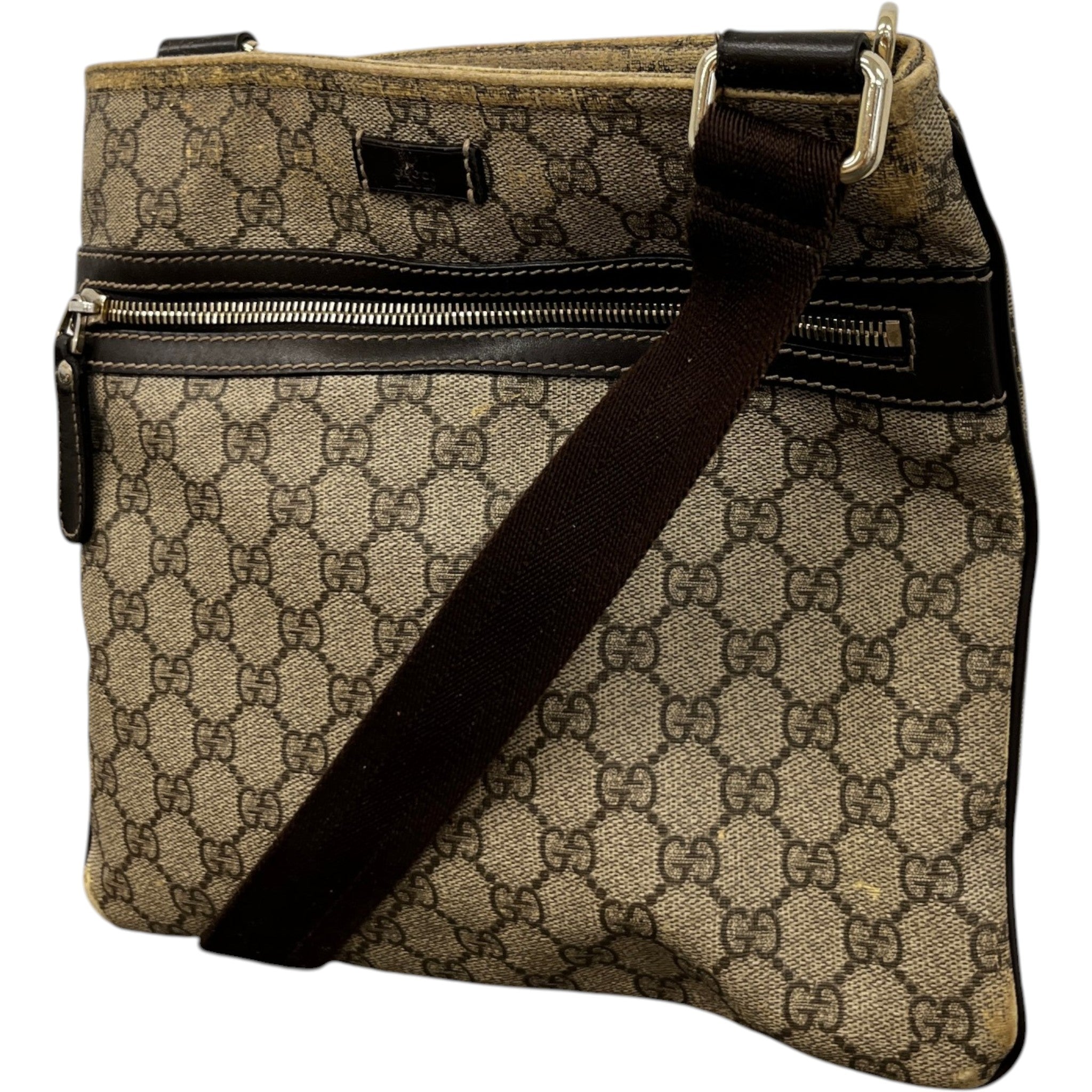 Men's Gg Supreme Messenger Bag Beige