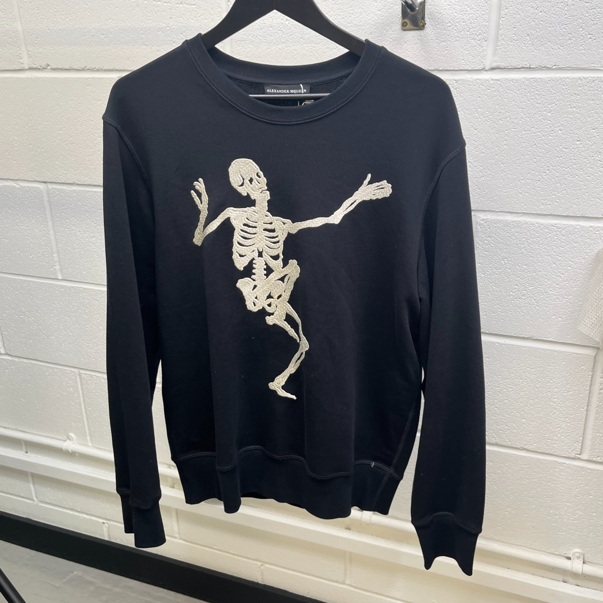 Men's Dancing Skeleton Sweatshirt Black Size L