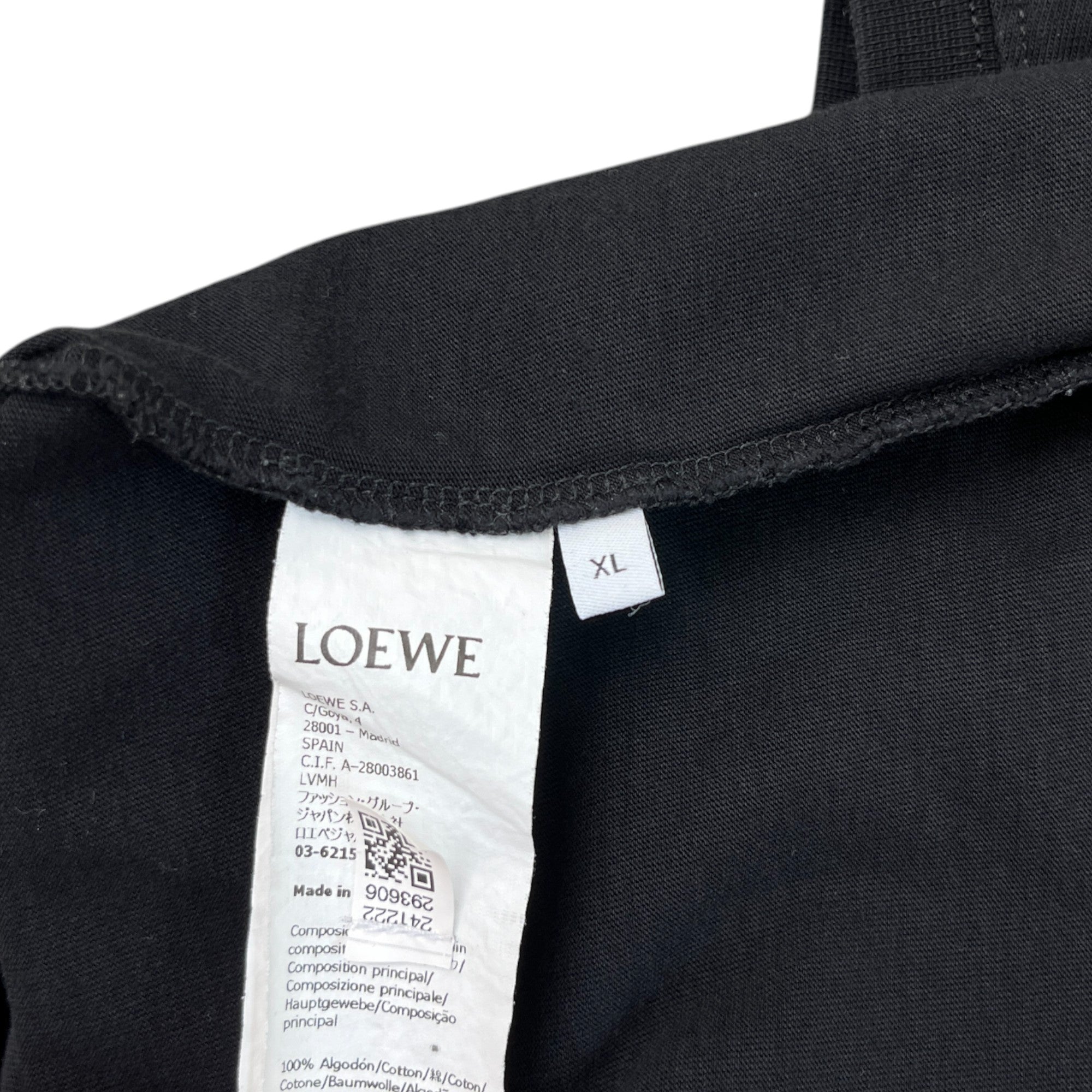 Men's Embroidered Logo T-Shirt Black Size XL