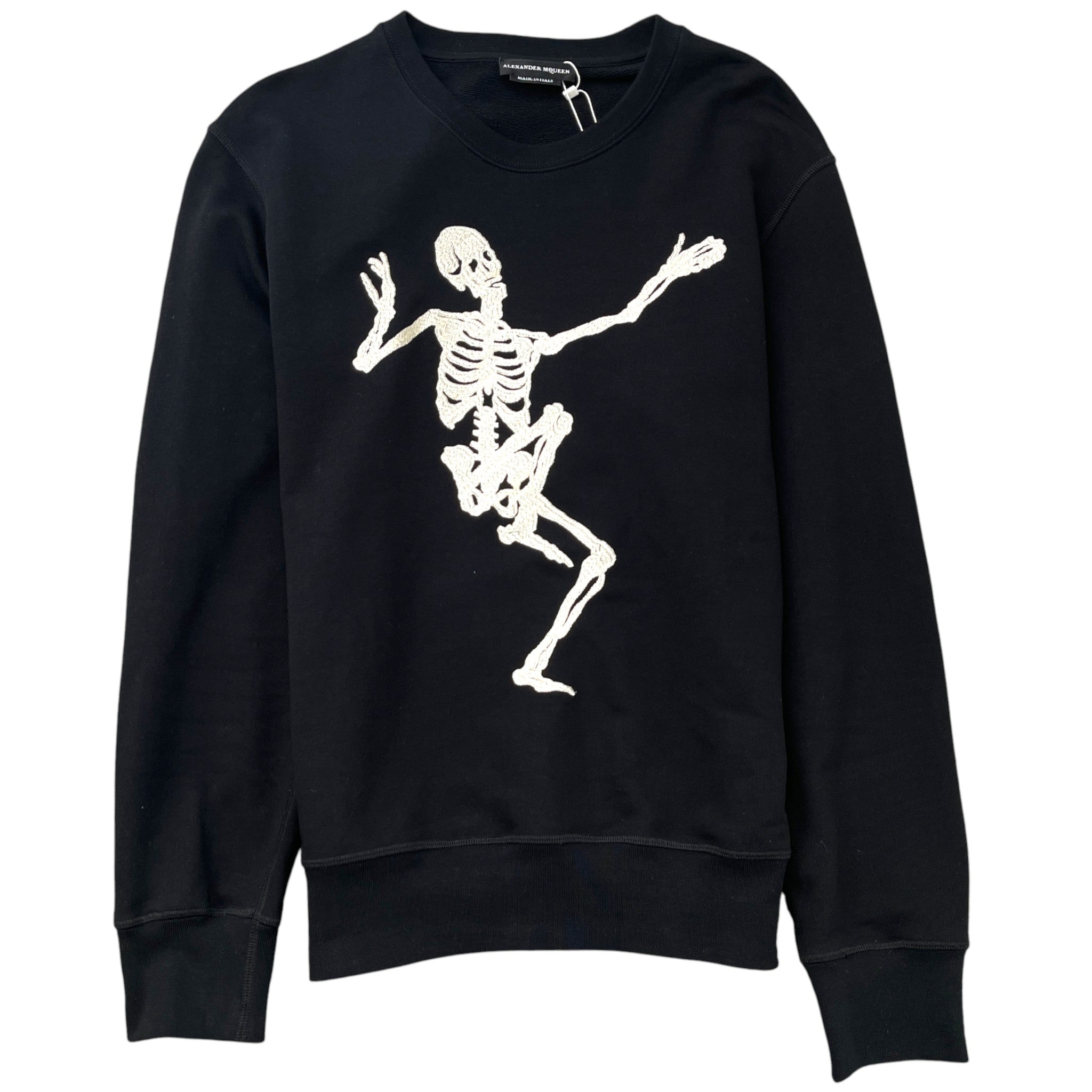Men's Dancing Skeleton Sweatshirt Black Size L