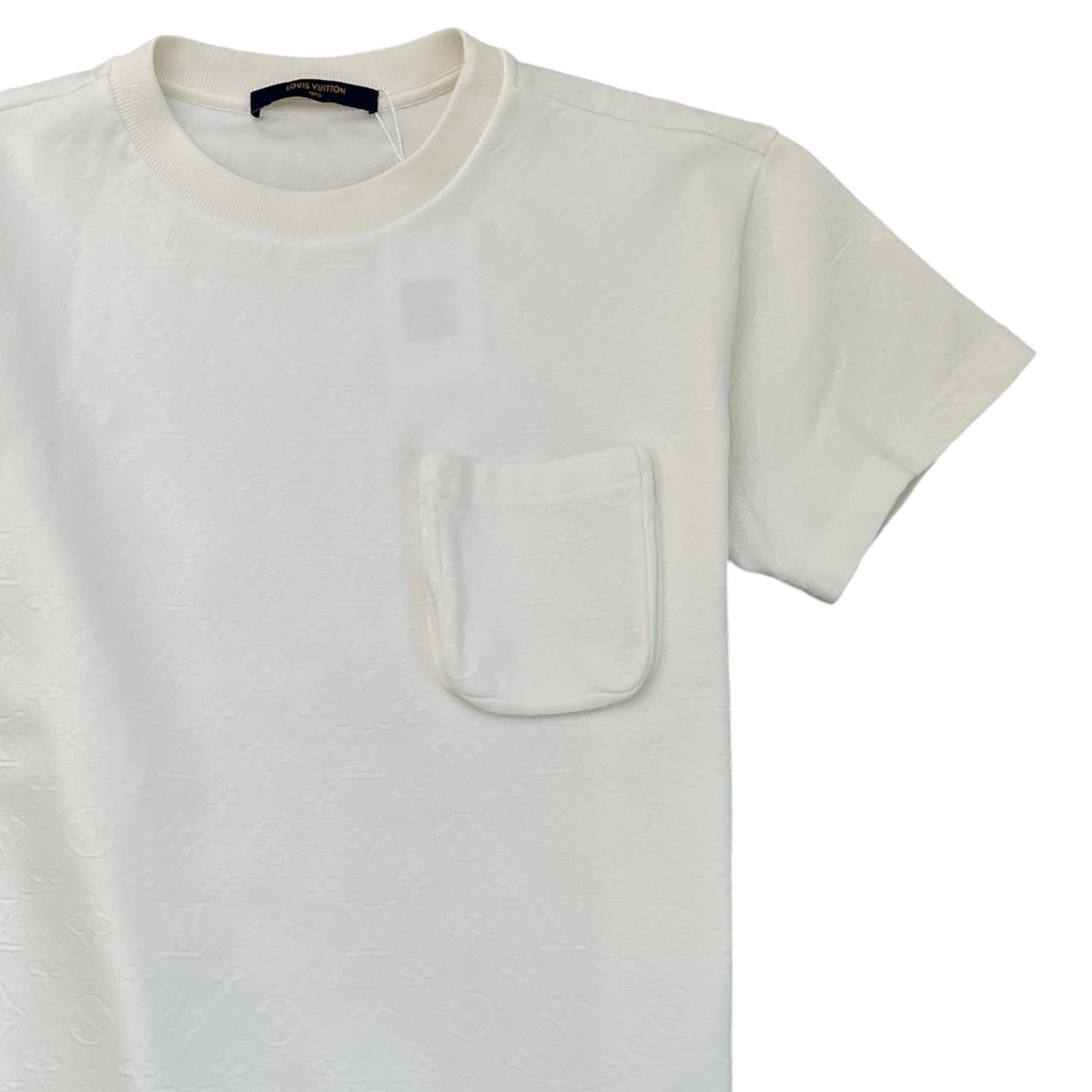 Men's Monogram 3D Pocket T-Shirt White Size XS