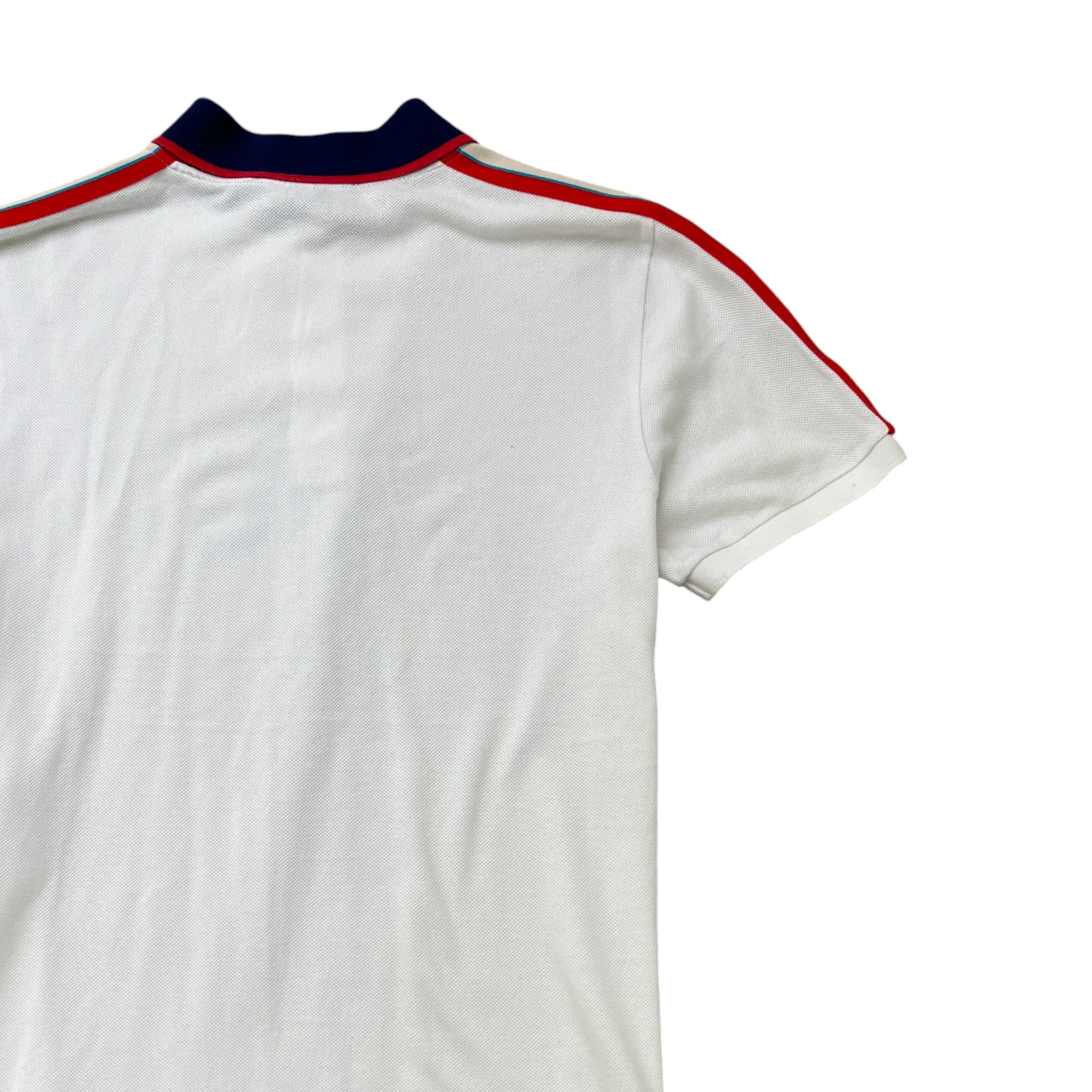 Men's Tape Logo Polo Shirt White Size XL