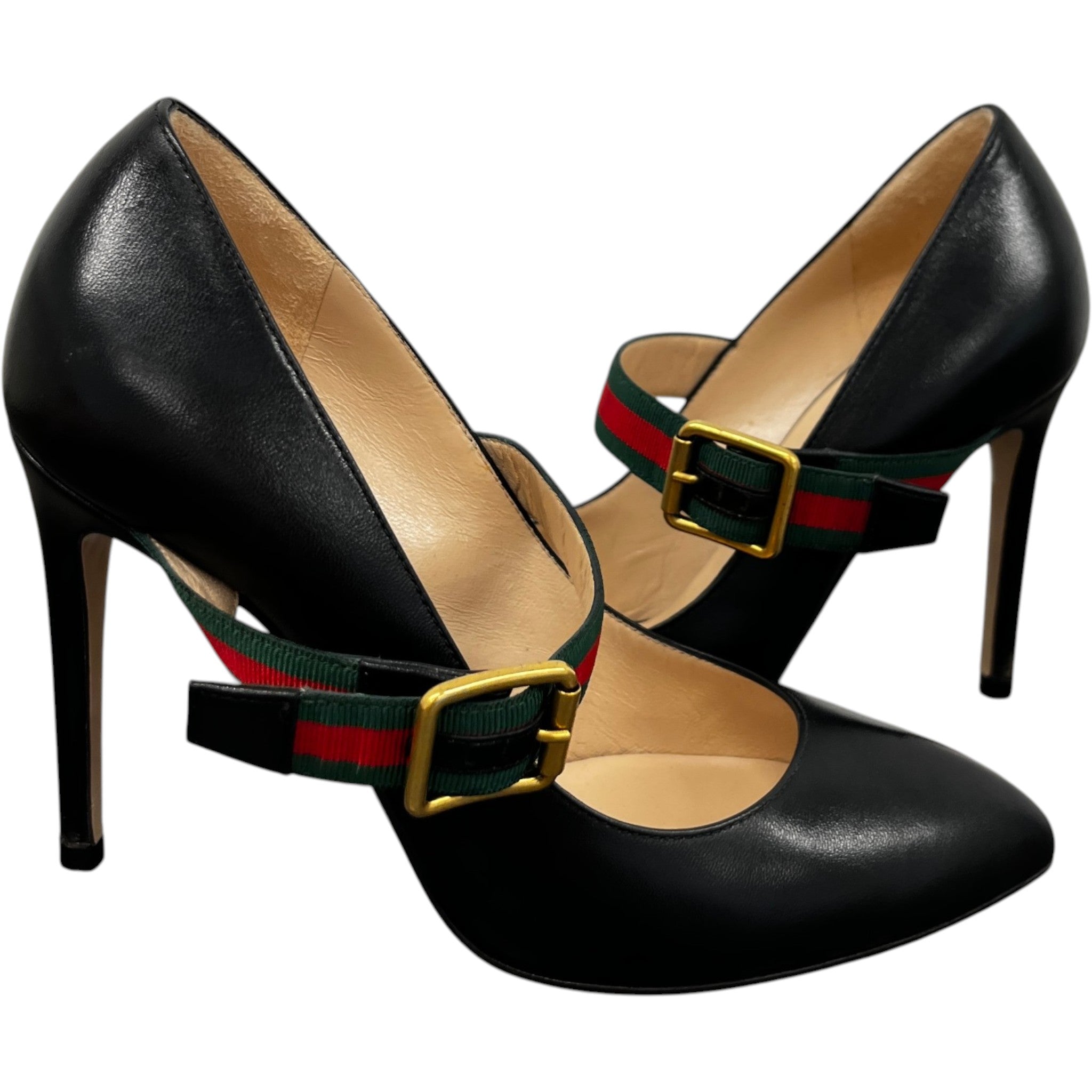 Women's Mary Jane Web Heels Black Size EU 36.5 / UK 3.5