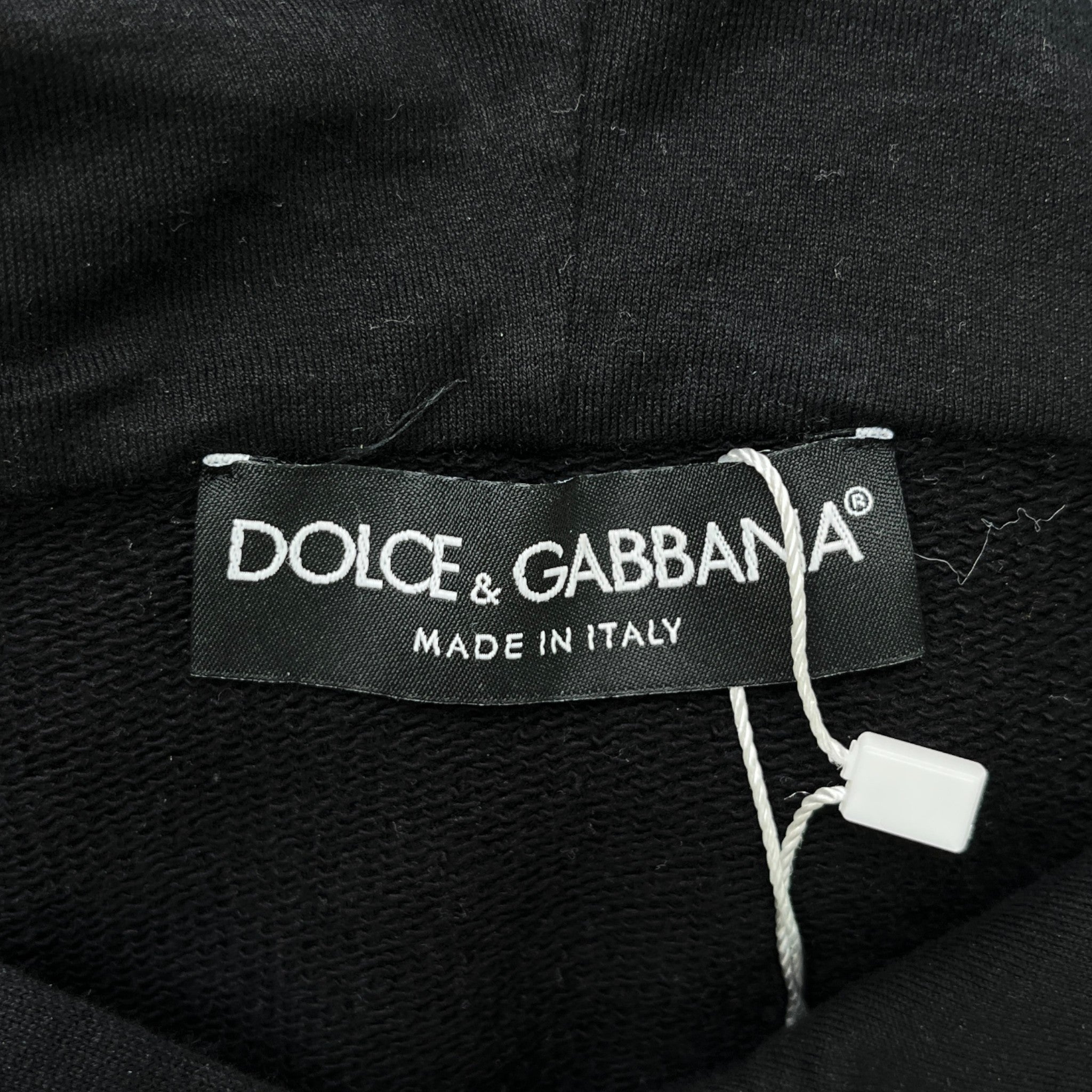 Men's Embroidered Logo Hoodie Black Size IT 48 / UK M