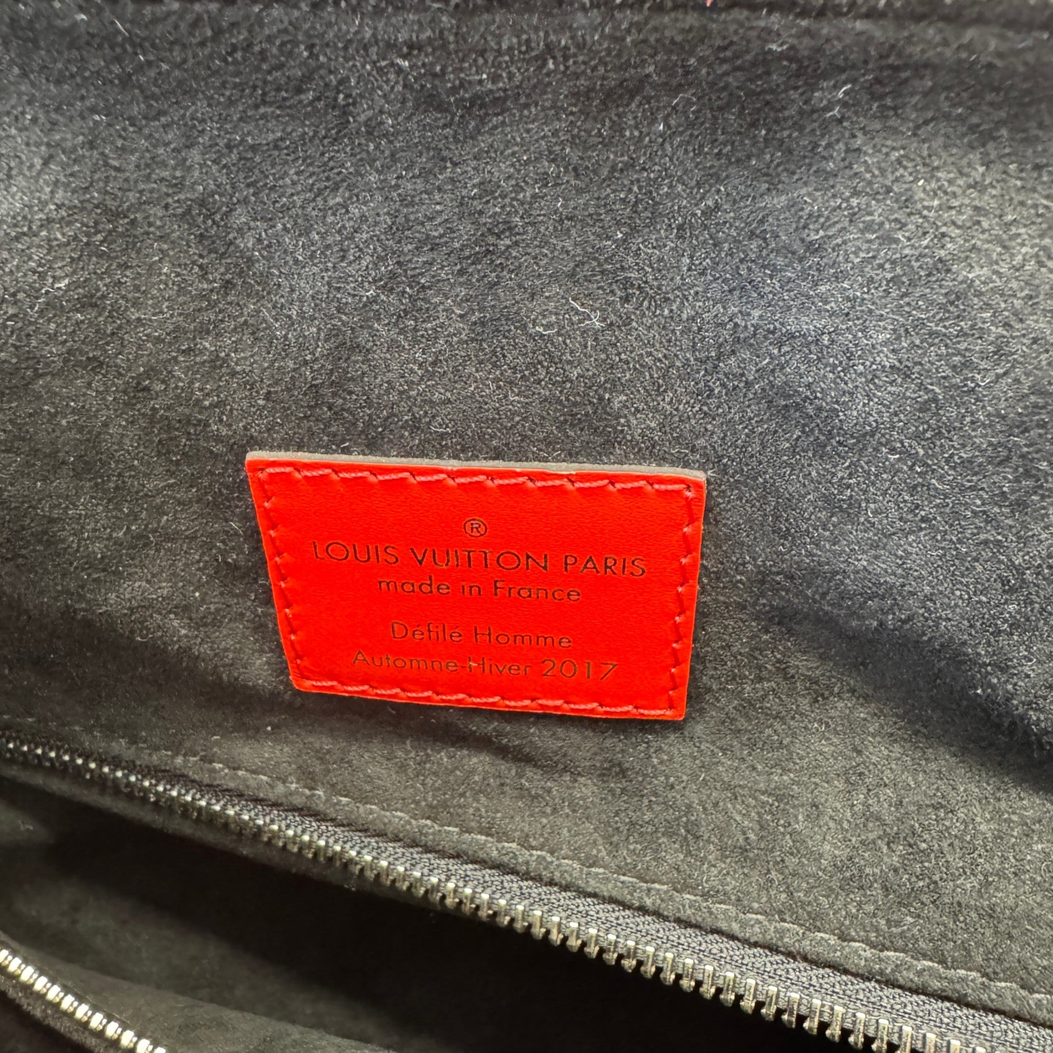 Men's Epi Leather Christopher X Supreme Backpack Red