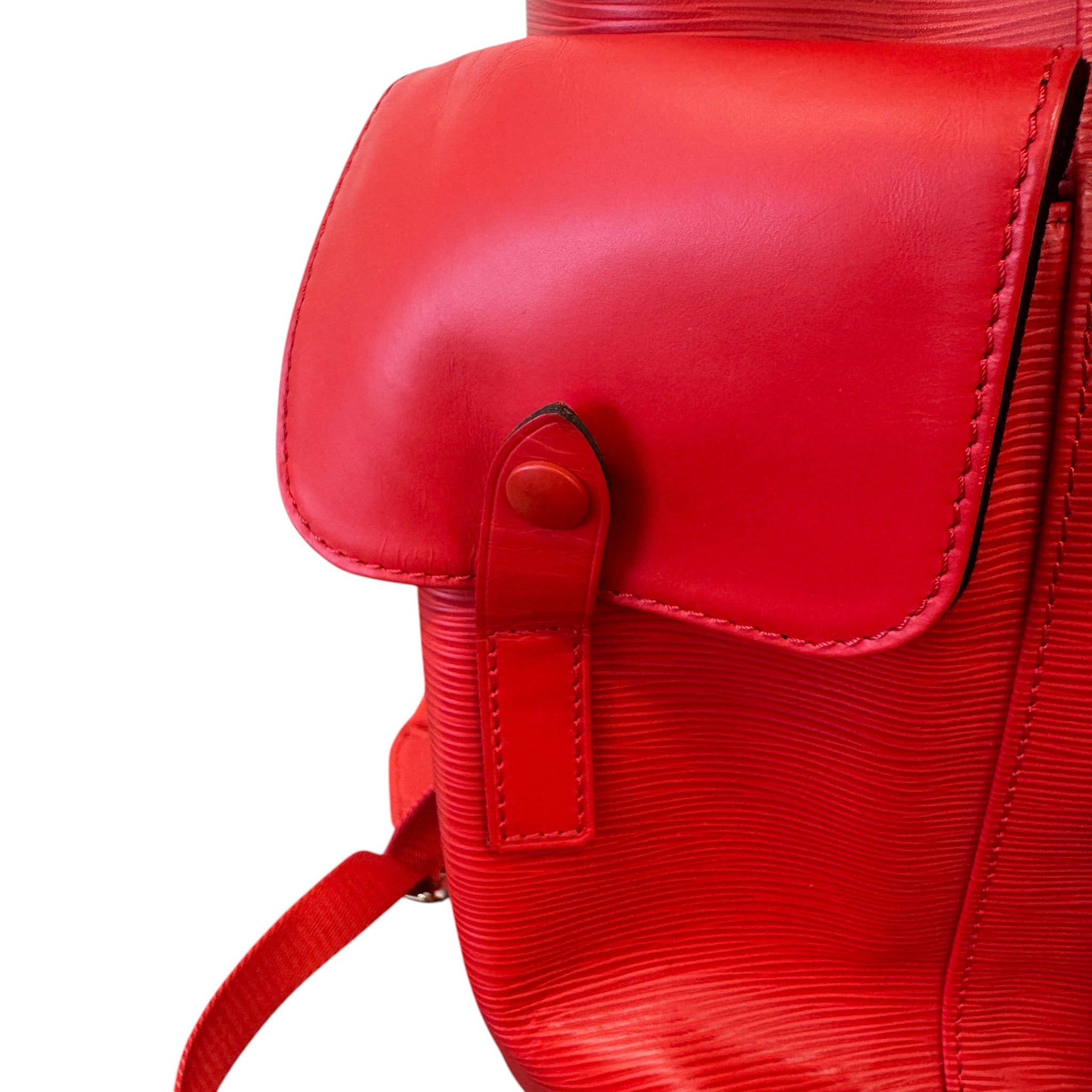 Men's Epi Leather Christopher X Supreme Backpack Red