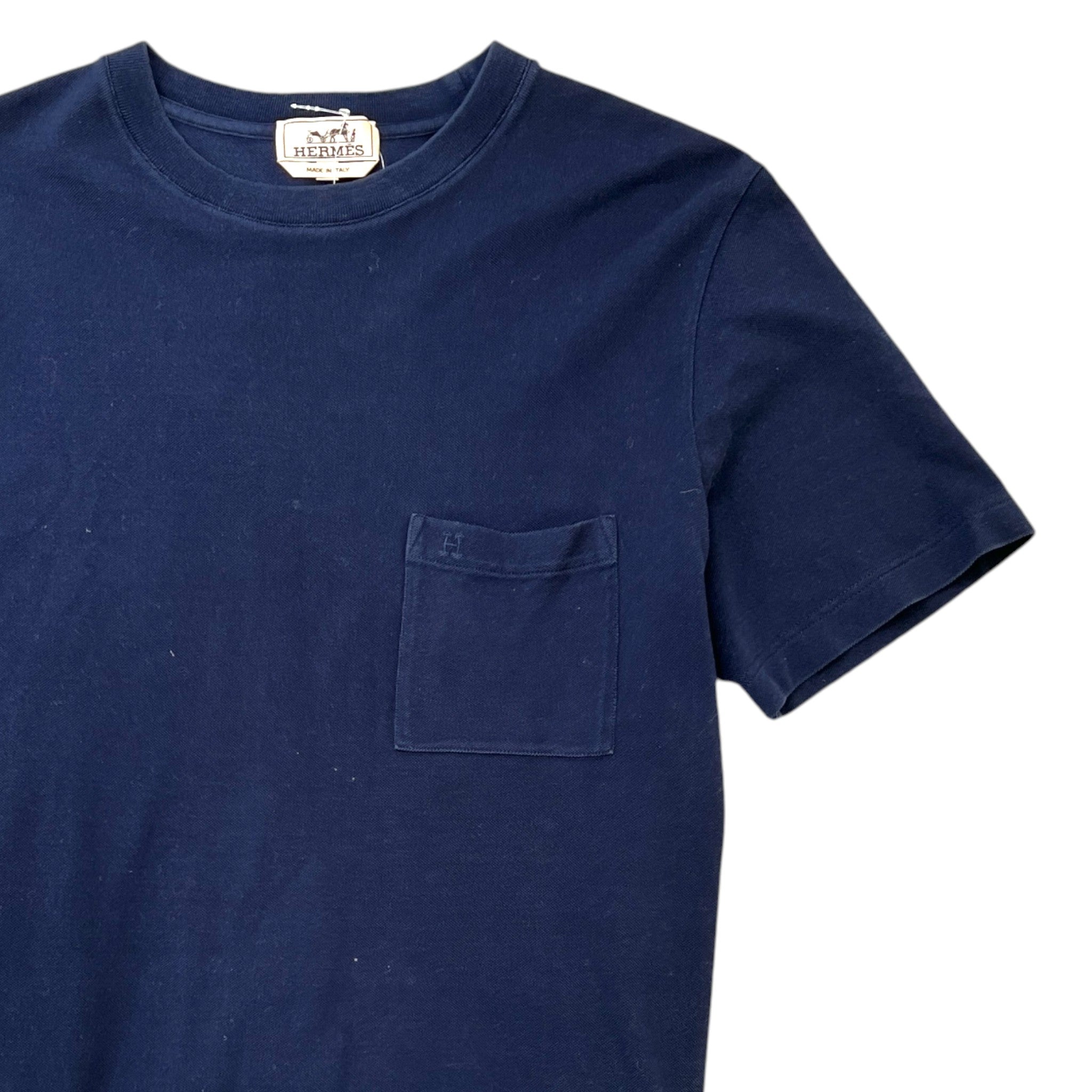 Men's Embroidered Logo T-Shirt Navy Size L