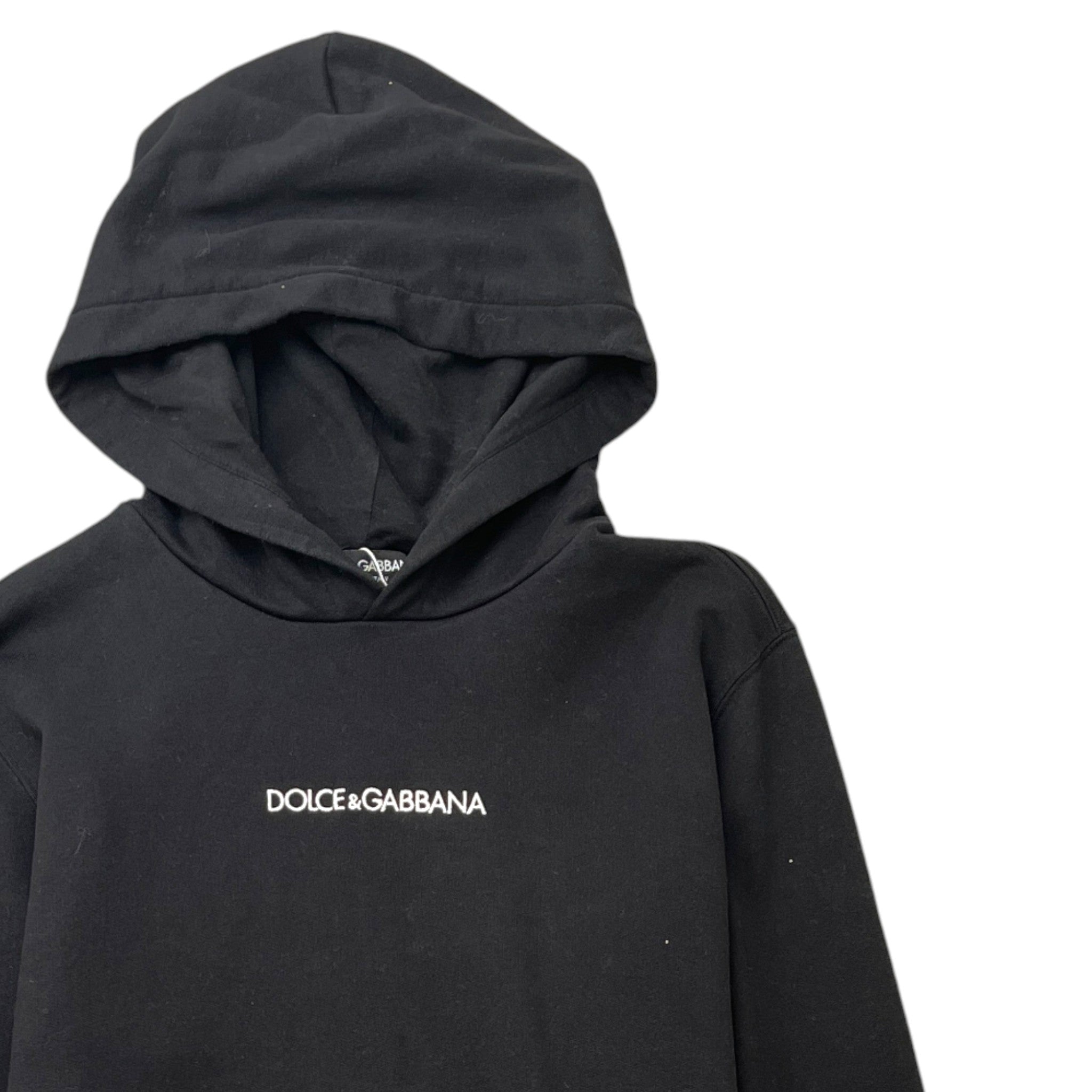 Men's Embroidered Logo Hoodie Black Size IT 48 / UK M