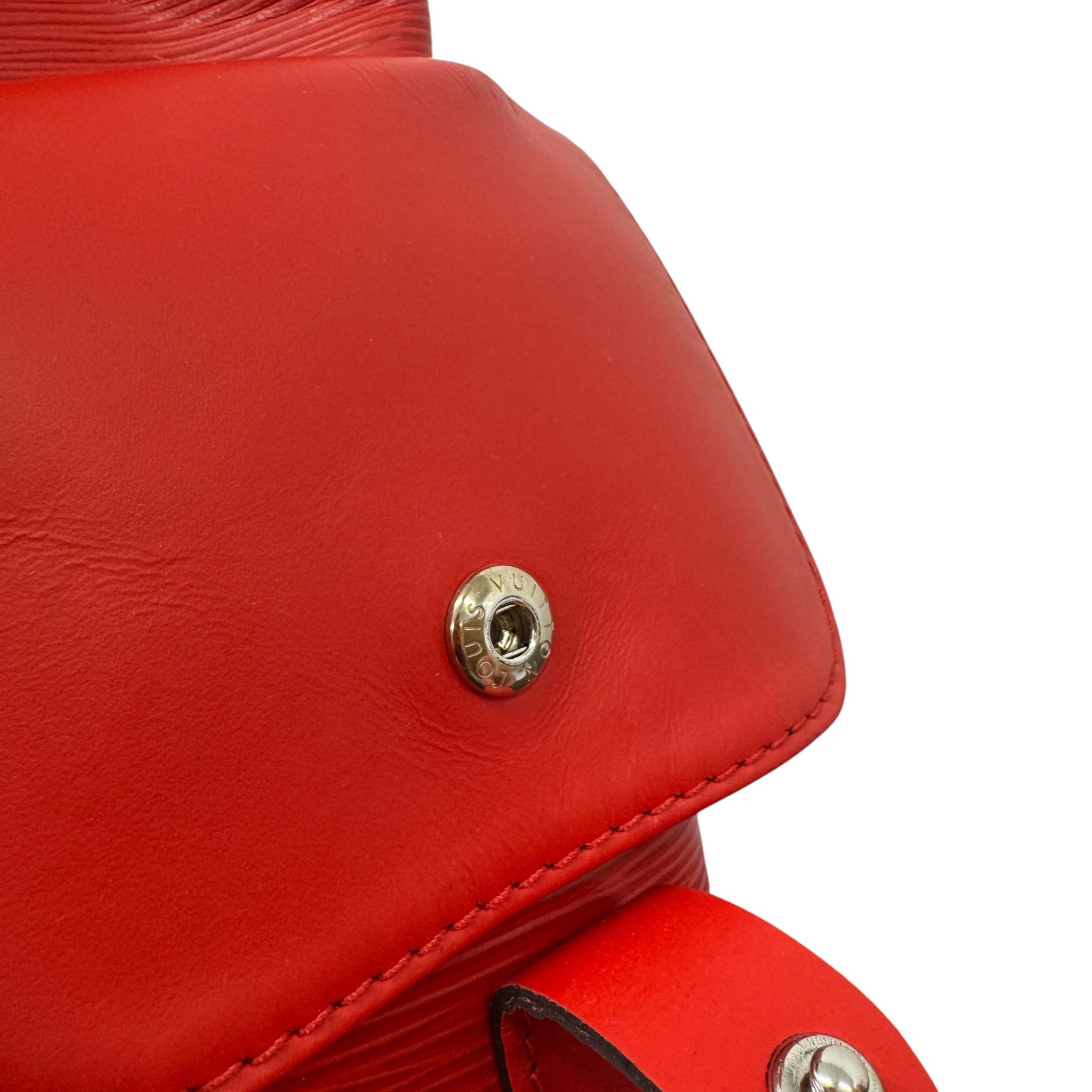 Men's Epi Leather Christopher X Supreme Backpack Red