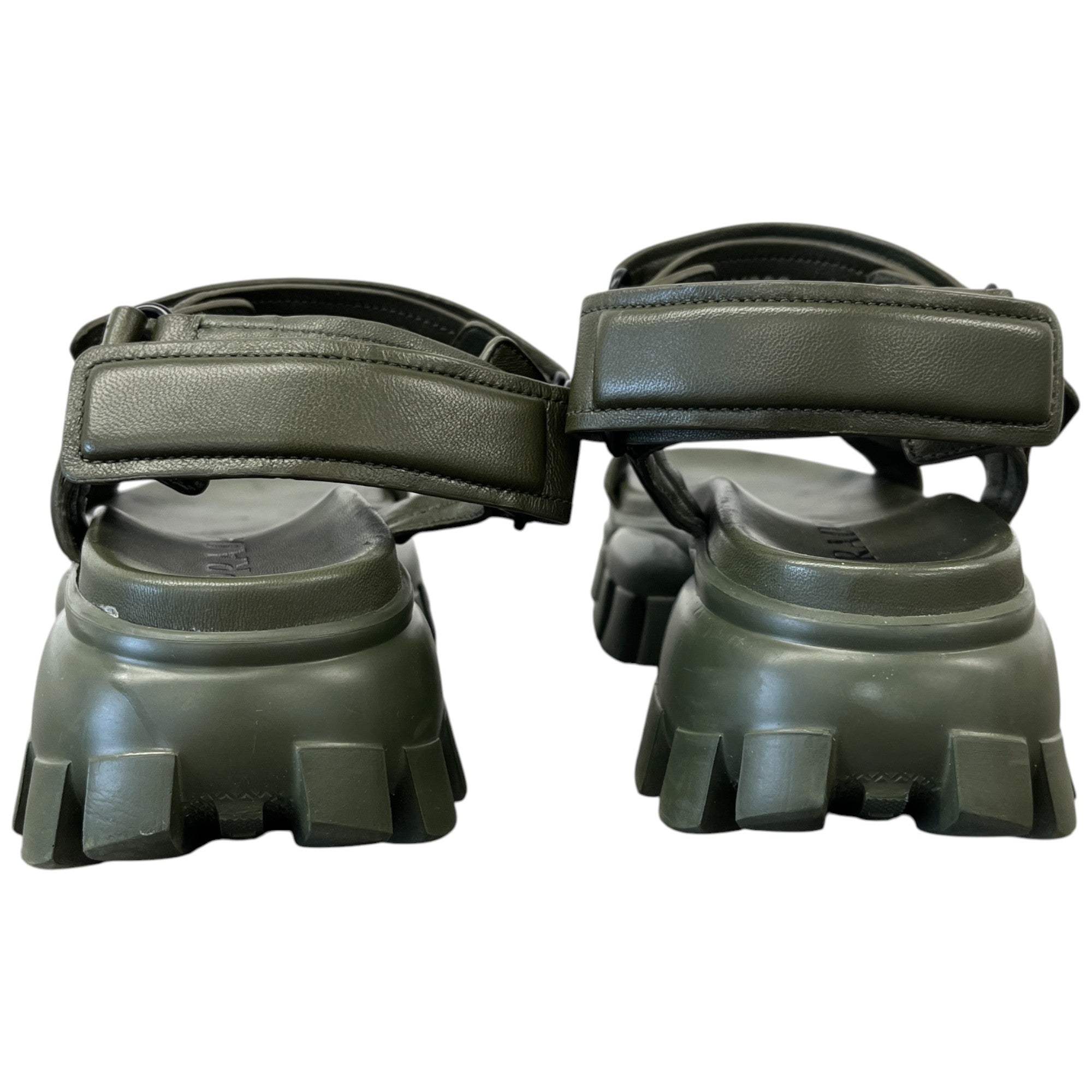 Women's Logo Embossed Sandals Khaki Size EU 37 / UK 4