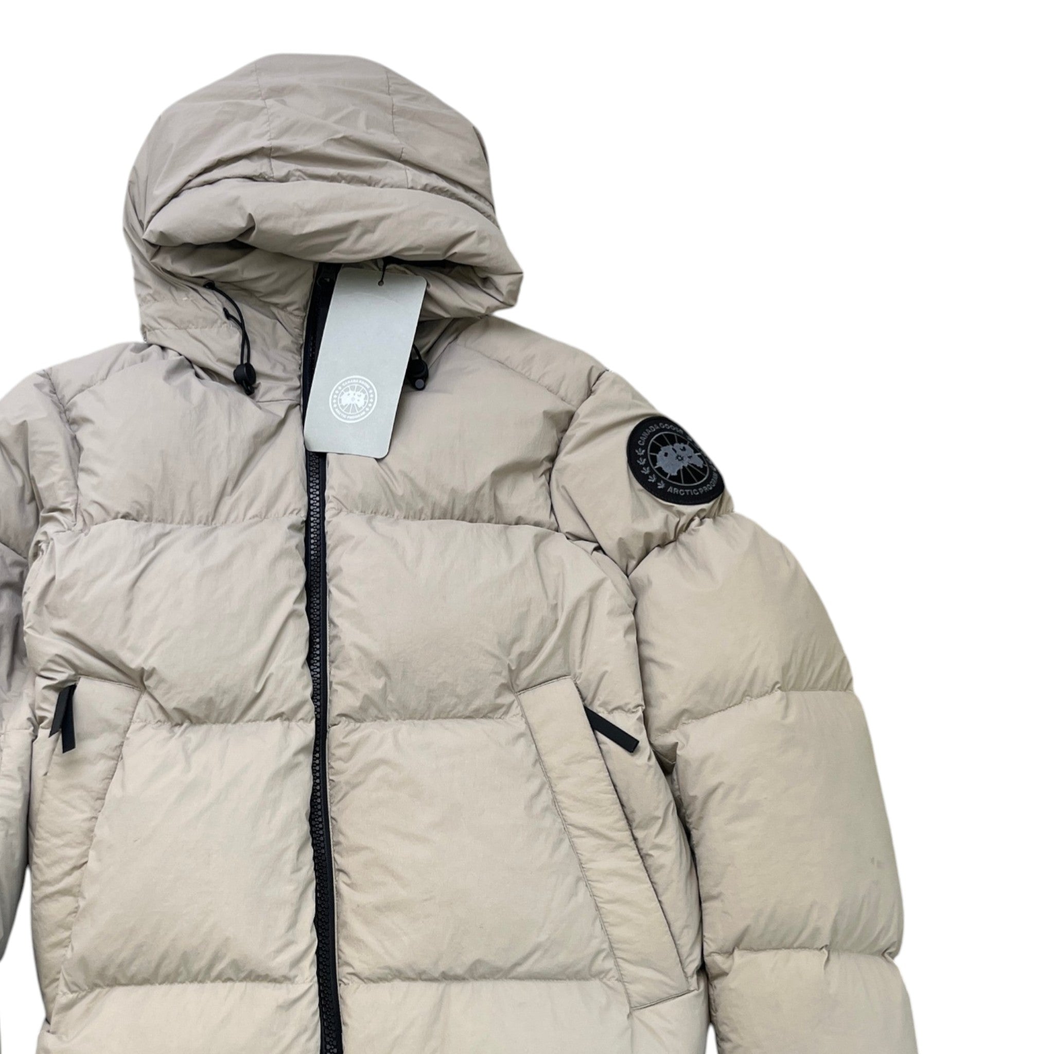 Men's Croft Puffer Down Jacket Beige Size L