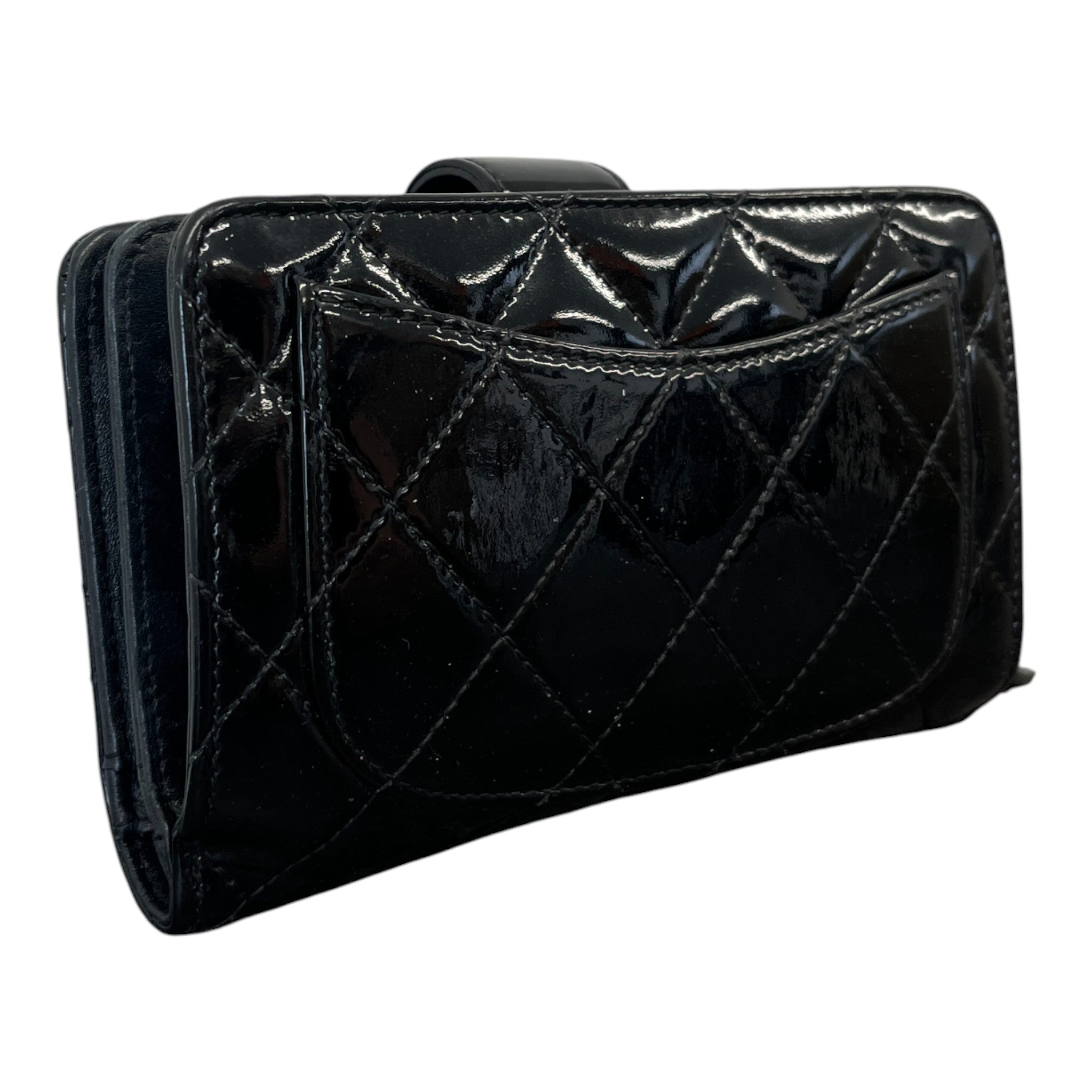 Women's Matelasse Bifold Purse Black