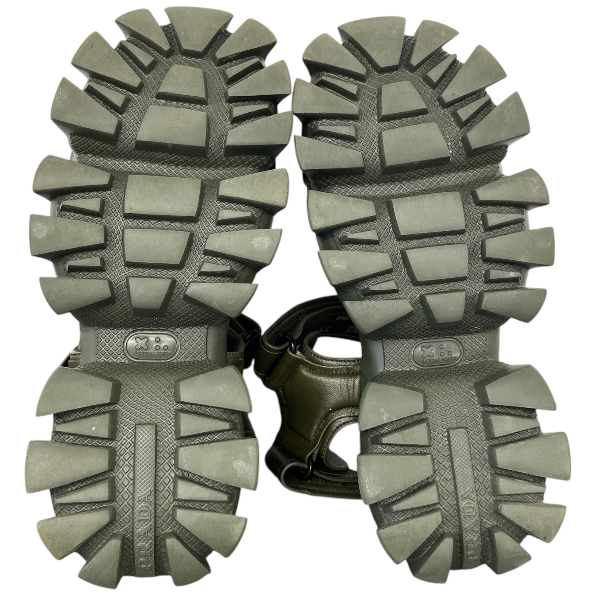 Women's Logo Embossed Sandals Khaki Size EU 37 / UK 4