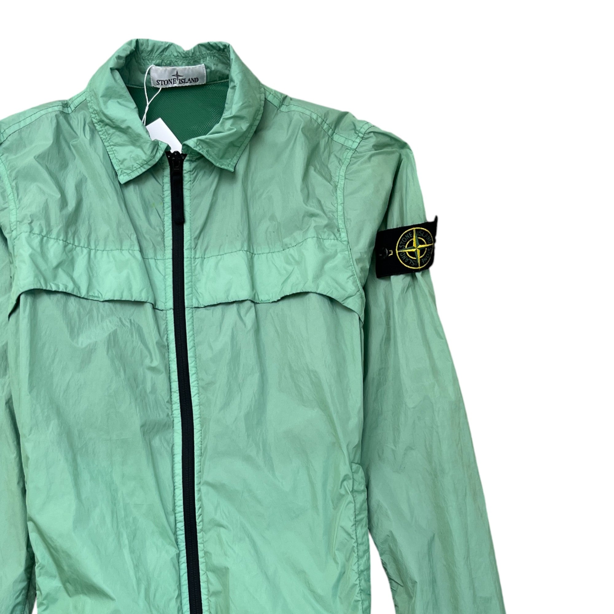 Men's Applique Logo Windbreaker Green Size S