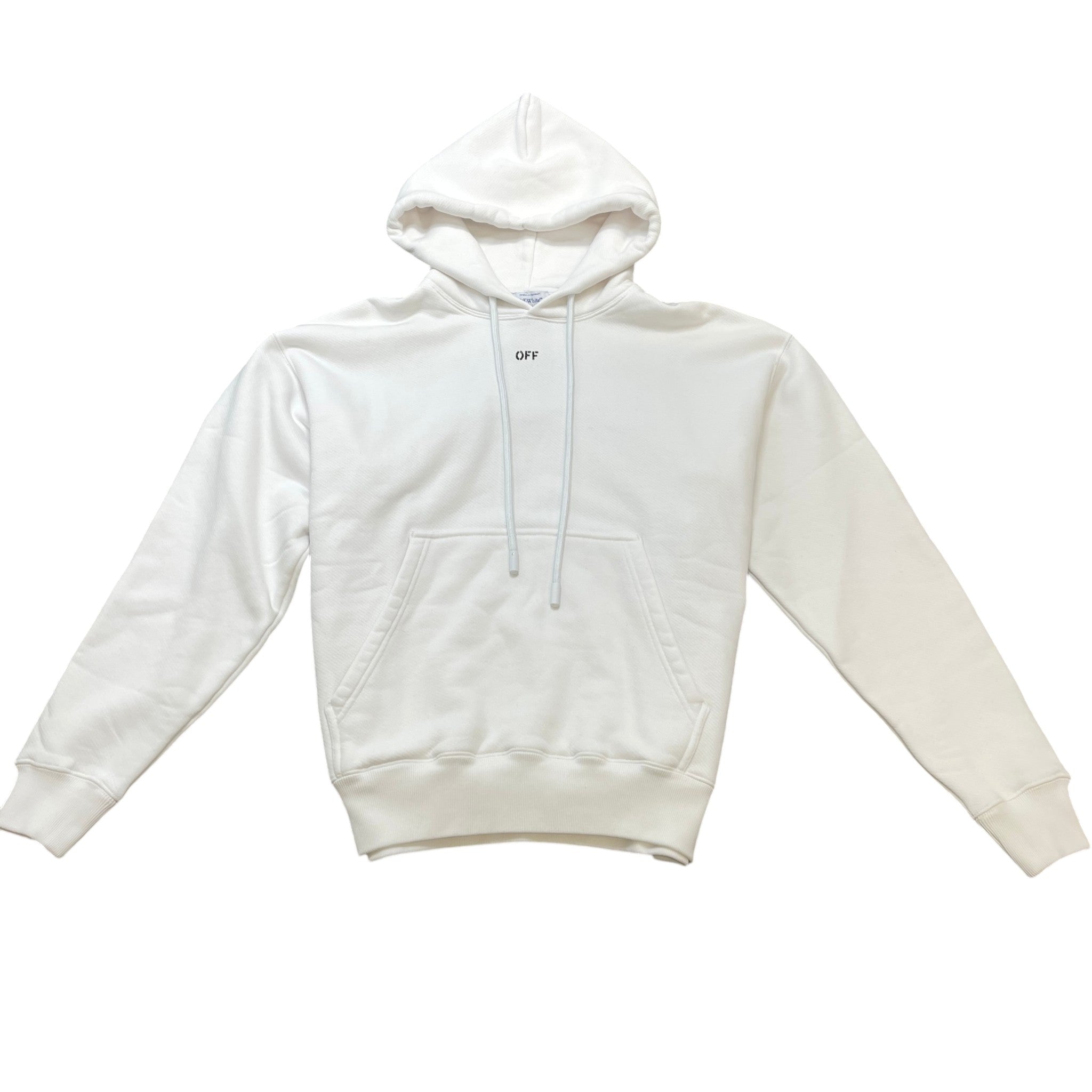 Men's Logo Print Hoodie White Size S