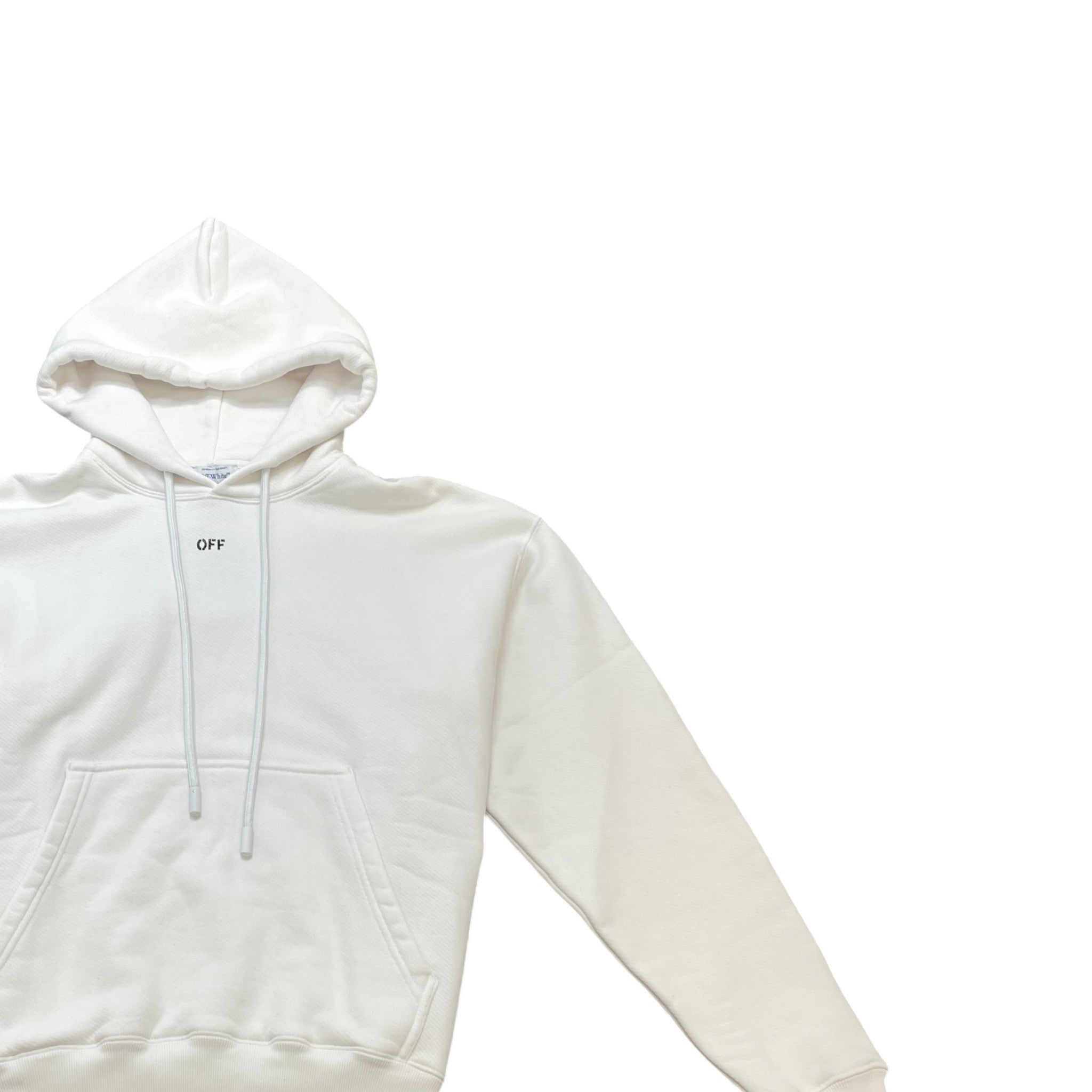 Men's Logo Print Hoodie White Size S