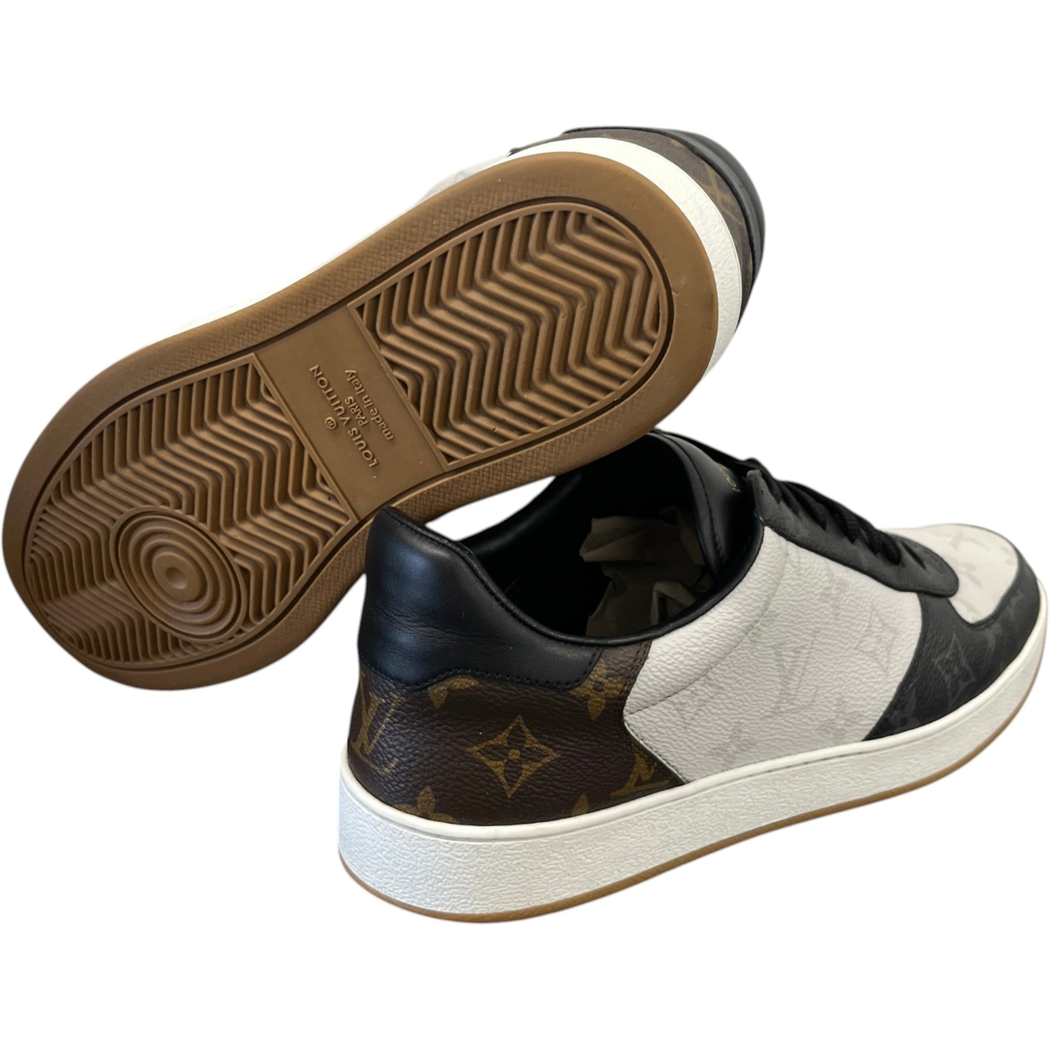 Men's Monogram Rivoli Low Trainers Black Size EU 41.5 / UK 7.5