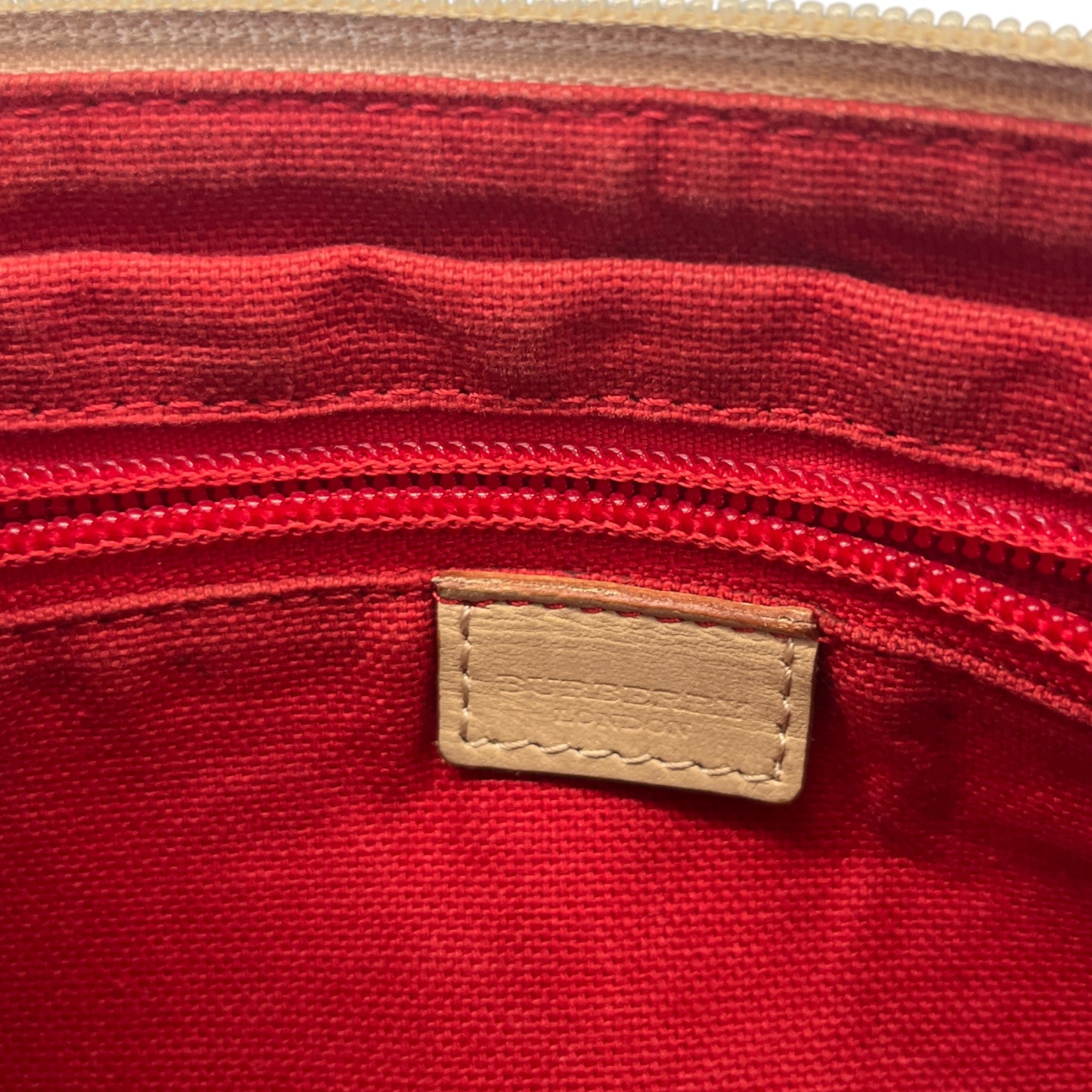 Women's Checkered Shoulder Bag Beige