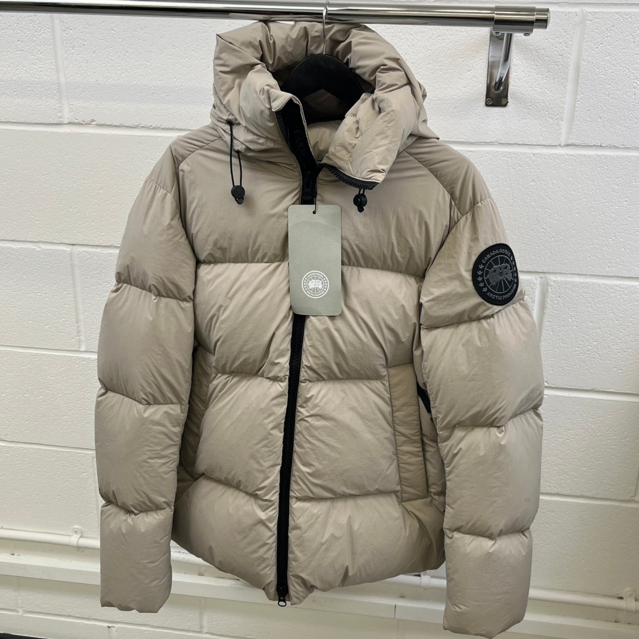 Men's Croft Puffer Down Jacket Beige Size L