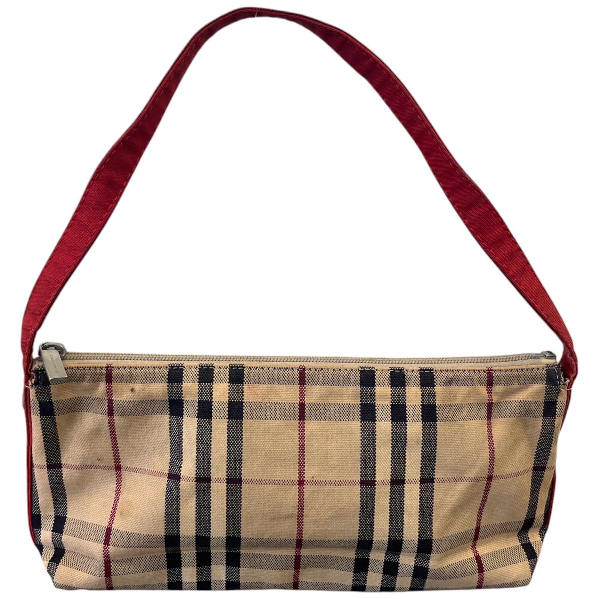Women's Checkered Shoulder Bag Beige