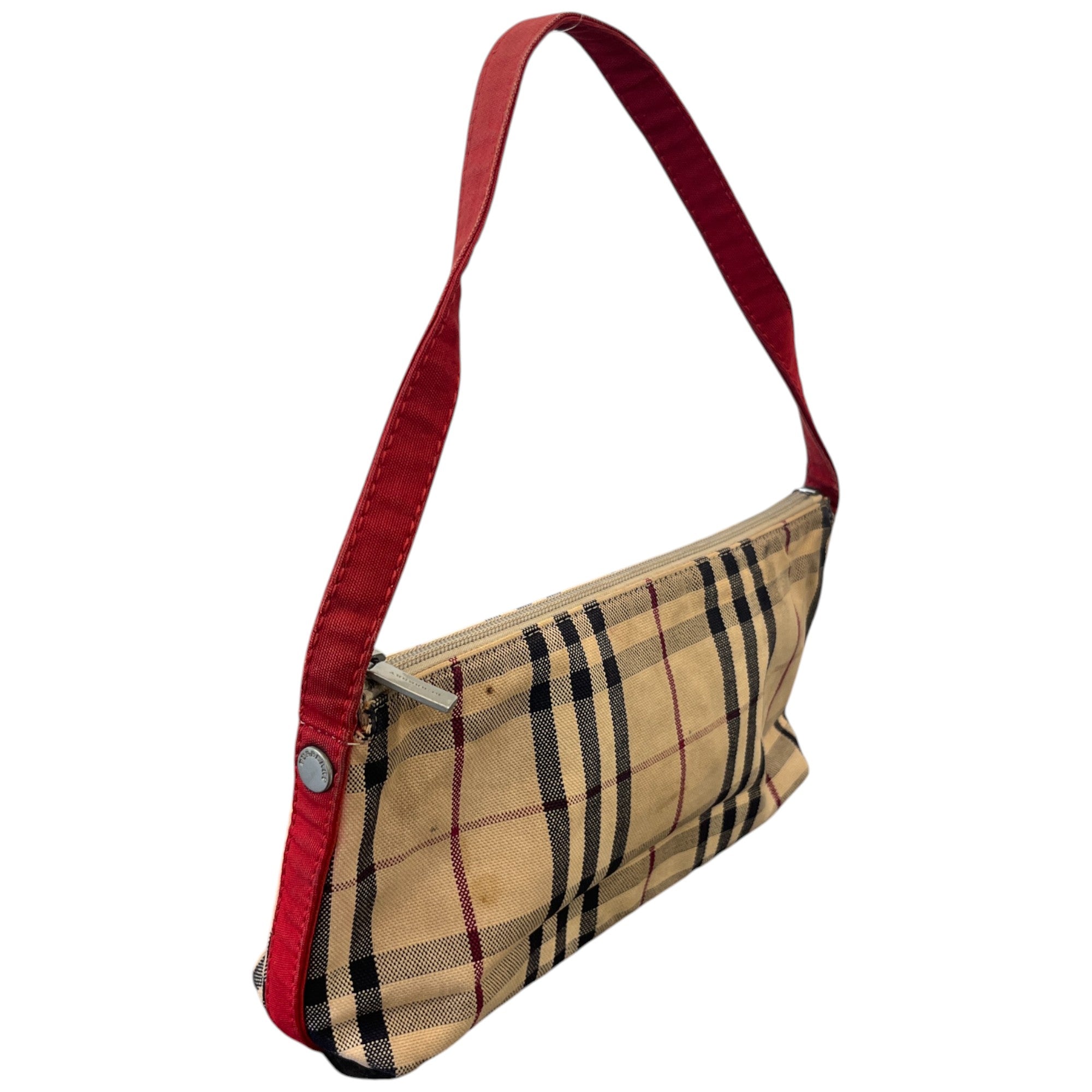 Women's Checkered Shoulder Bag Beige