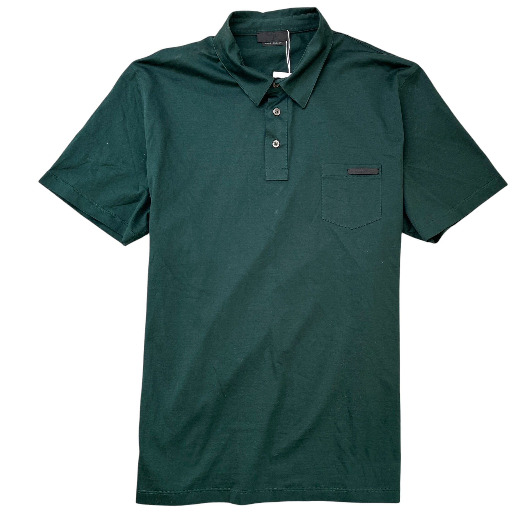 Men's Embroidered Logo Polo Shirt Green Size XXXL