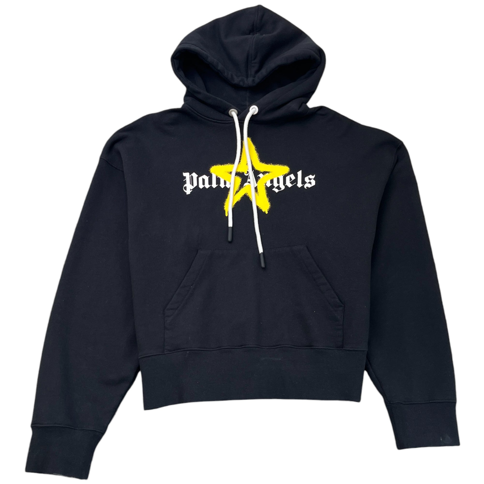 Men's Star Logo Print Hoodie Black Size M