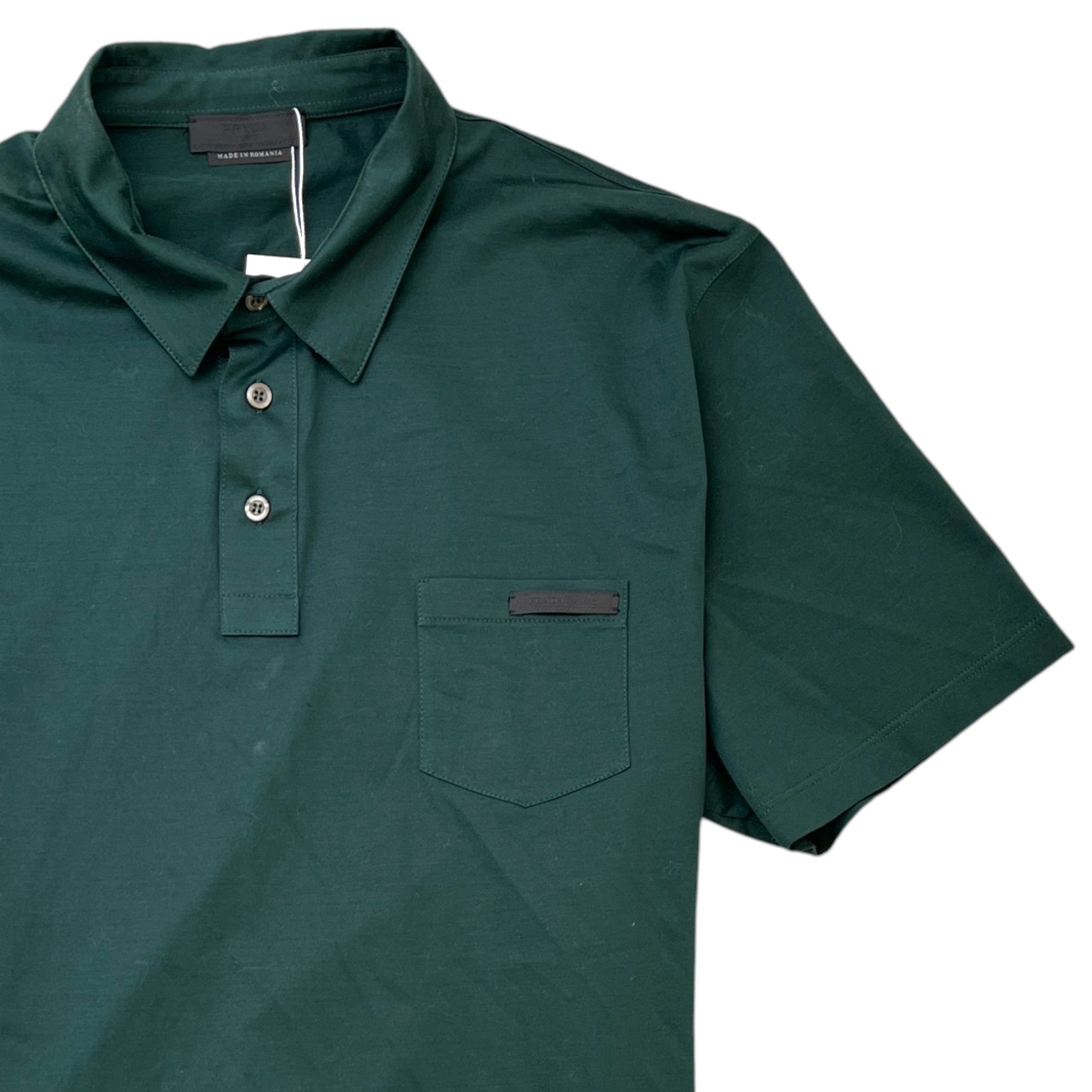 Men's Embroidered Logo Polo Shirt Green Size XXXL