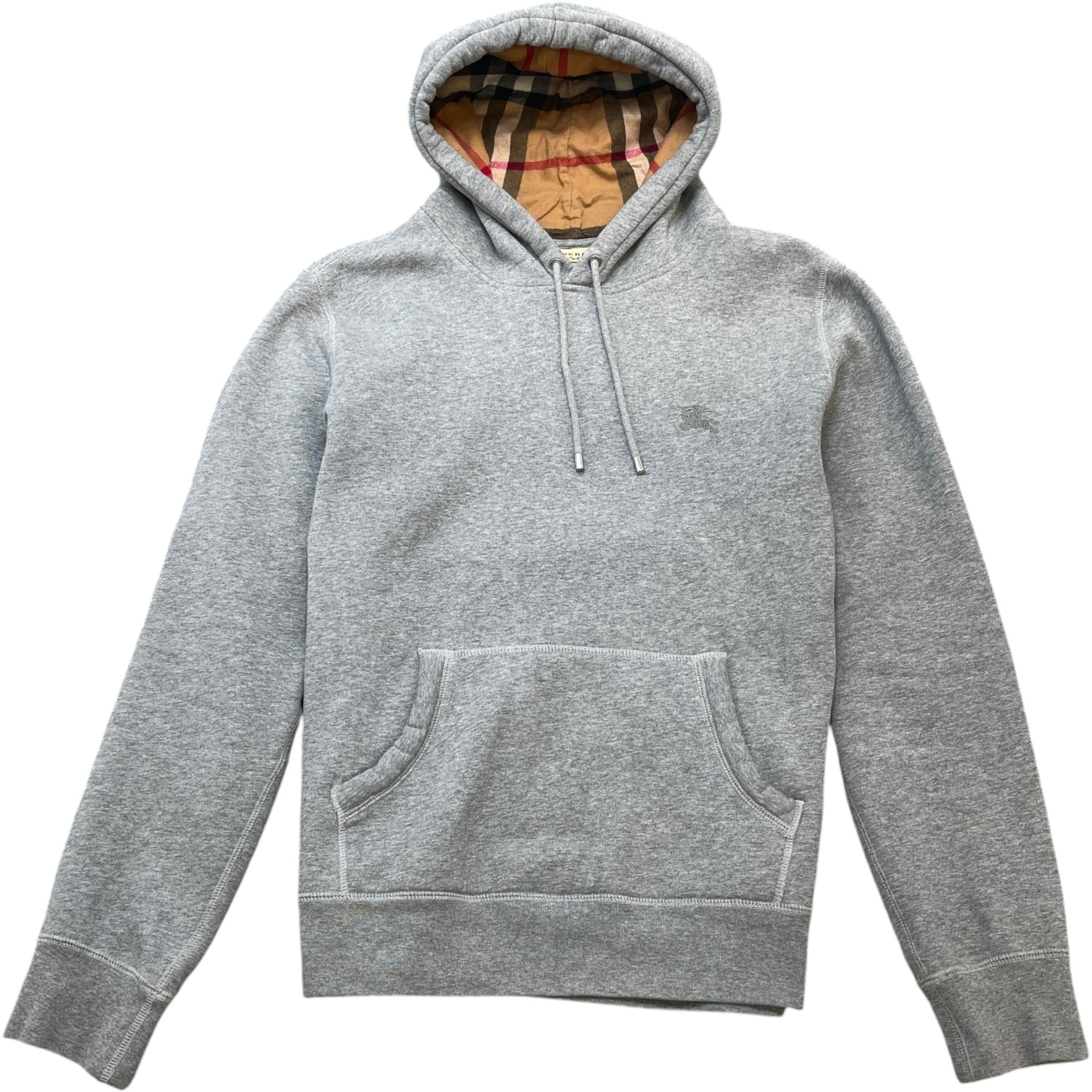 Men's Embroidered Logo Hoodie Grey Size L