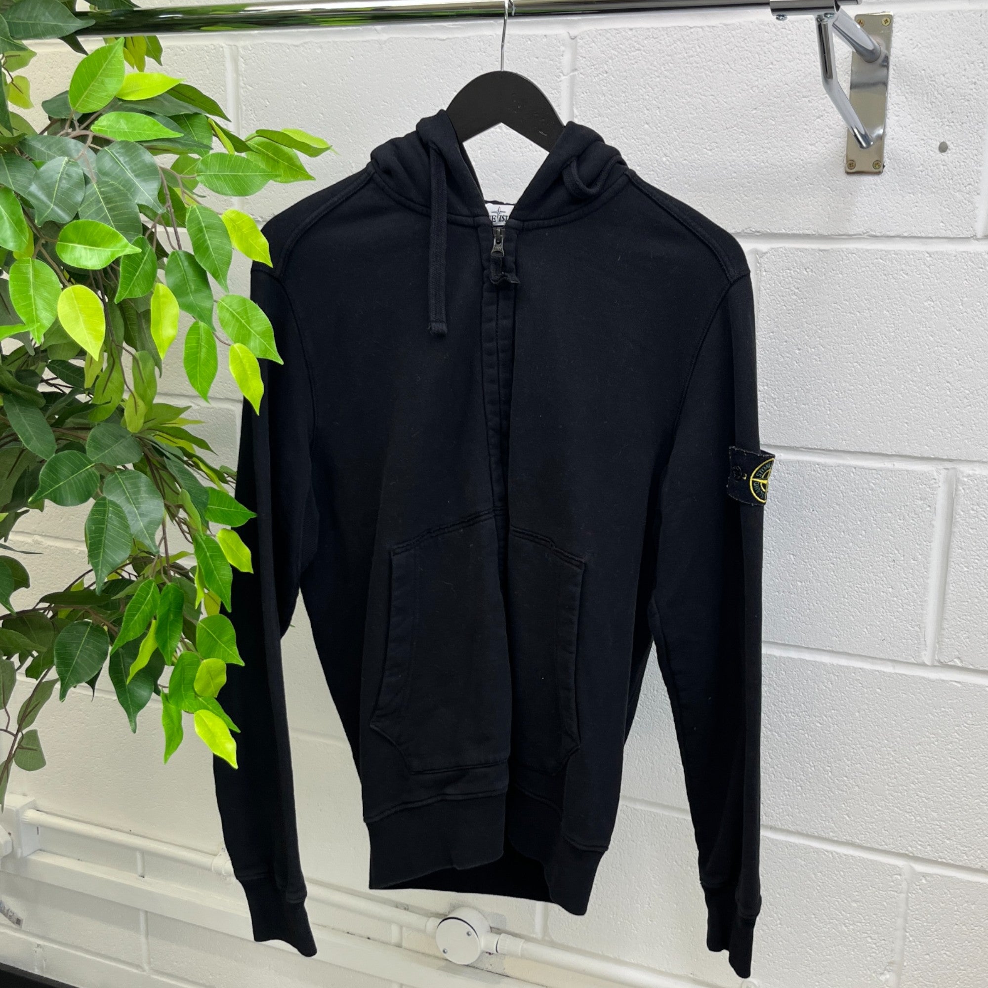 Men's Applique Logo Hoodie Black Size L