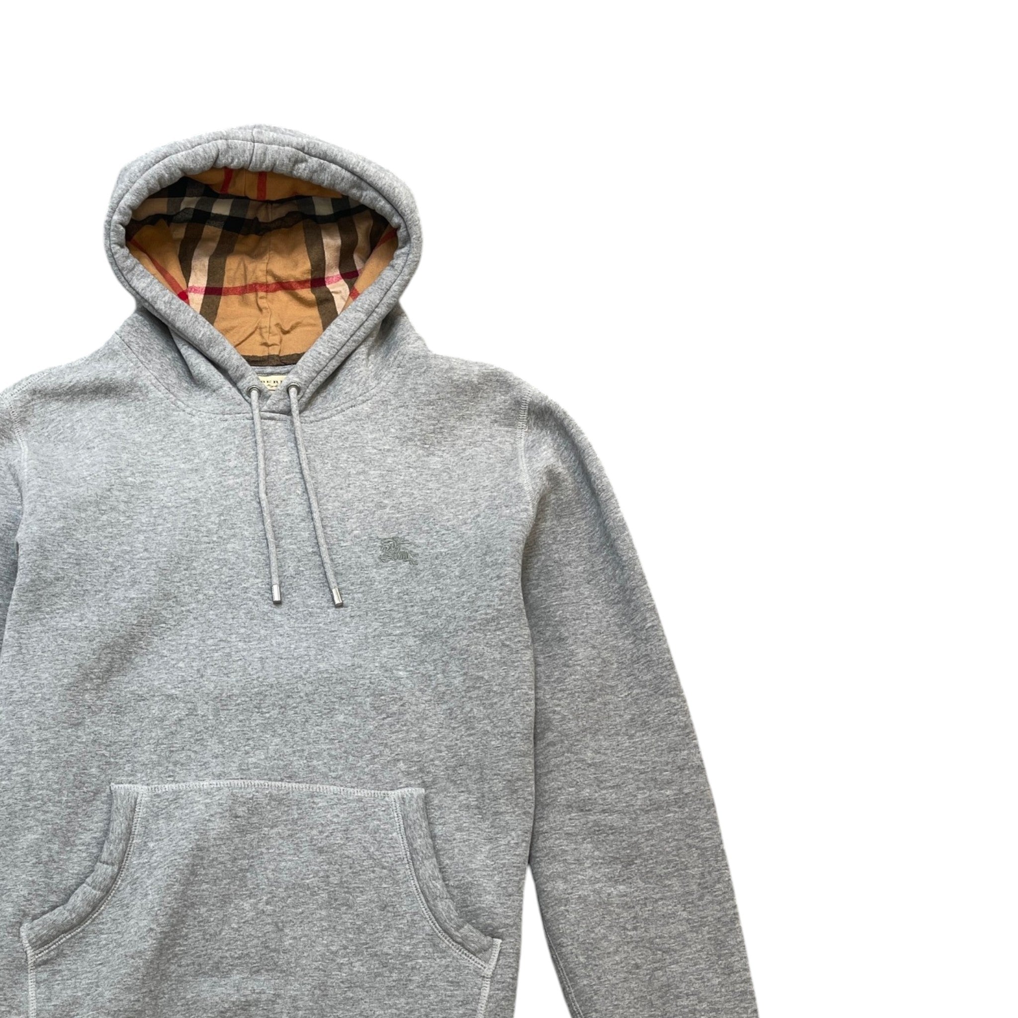 Men's Embroidered Logo Hoodie Grey Size L