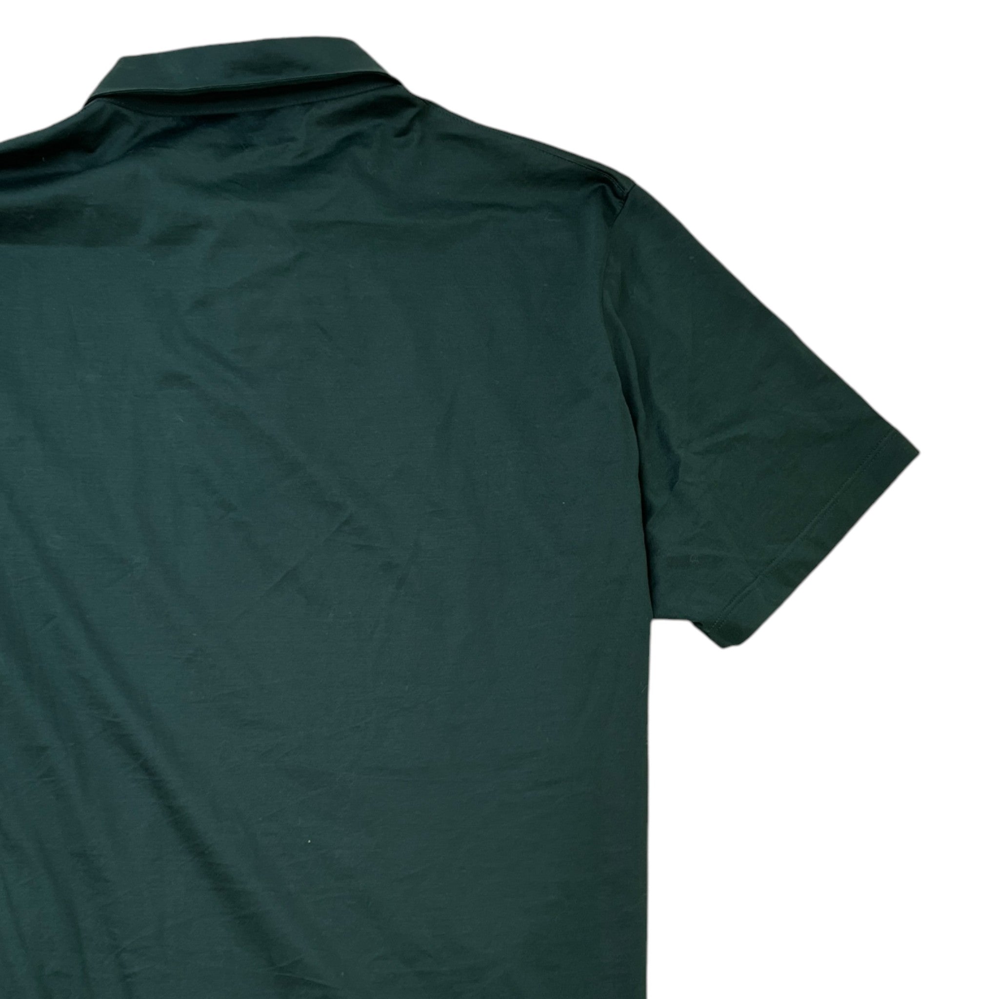 Men's Embroidered Logo Polo Shirt Green Size XXXL